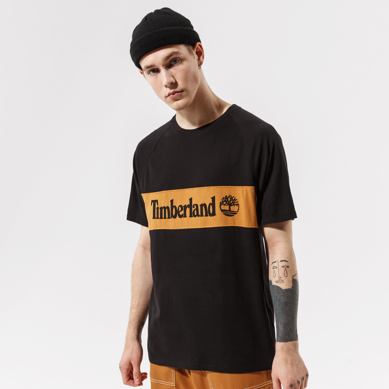pánské tričko TIMBERLAND TRIČKO YC SS CUT & SEW TEE TB0A22K40011 ČERNÁ