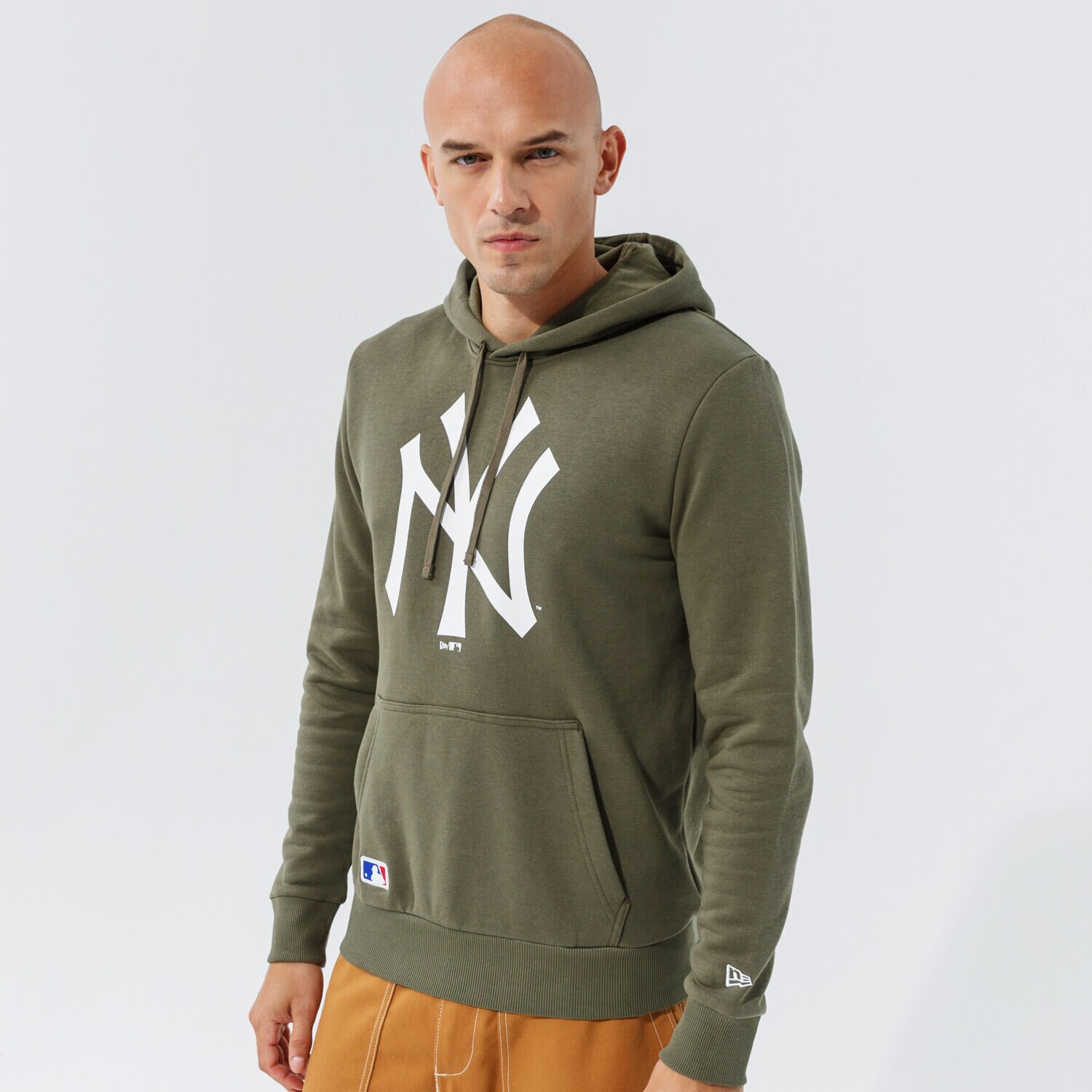 pánská mikina NEW ERA MIKINA S KAPUCÍ NYY GREEN MLB APPAREL NEW YORK YANKE 11863698 ZELENÁ