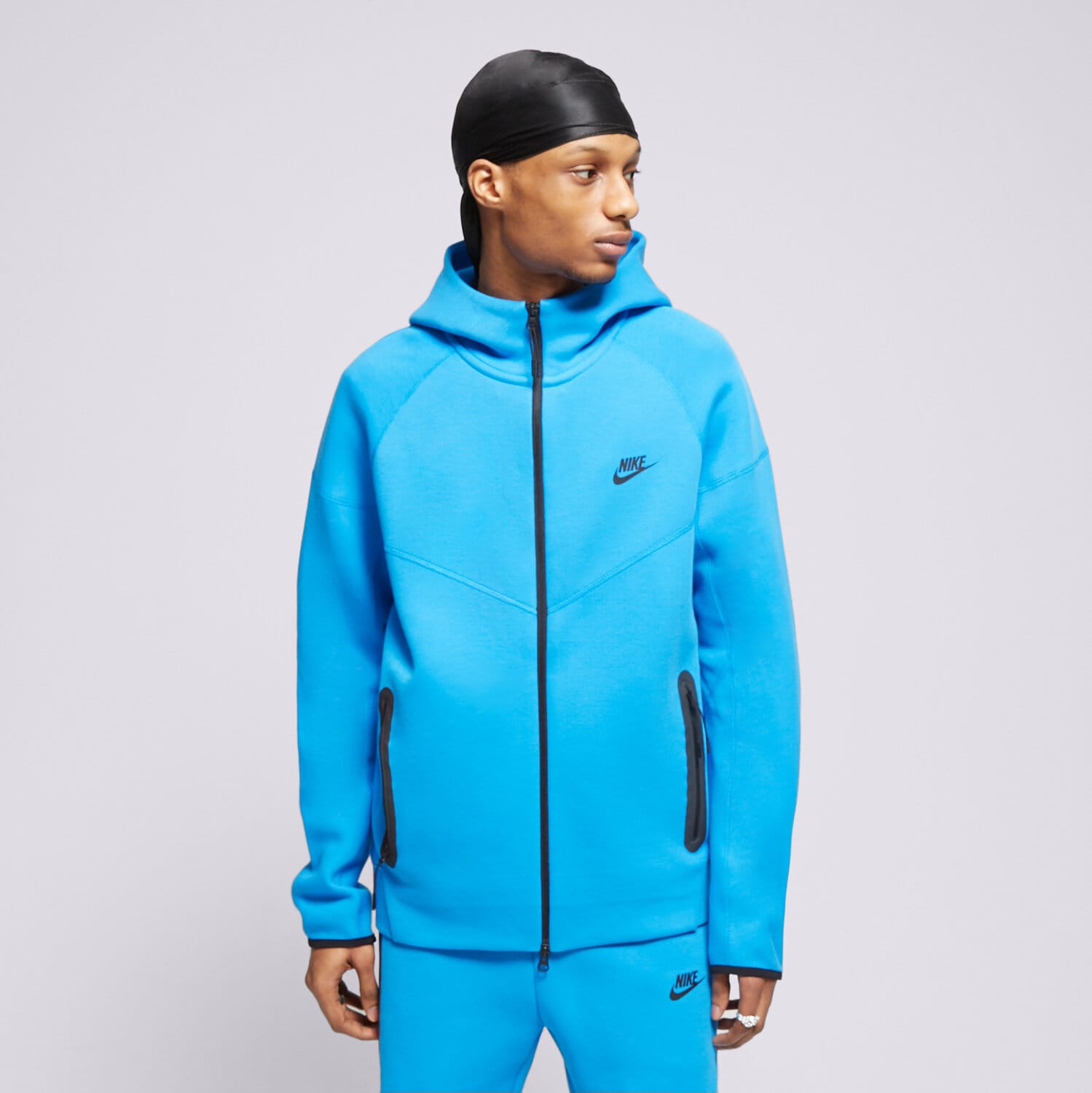 pánská mikina NIKE MIKINA S KAPUCÍ M NK TCH FLC FZ WR HOODIE TECH FB7921-435 MODRÁ