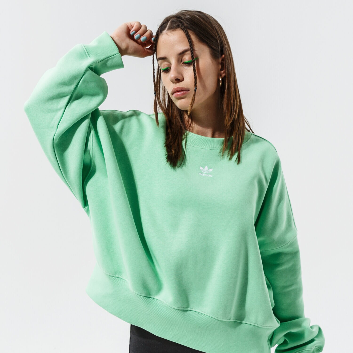 dámská mikina ADIDAS MIKINA SWEATSHIRT H06656 ZELENÁ