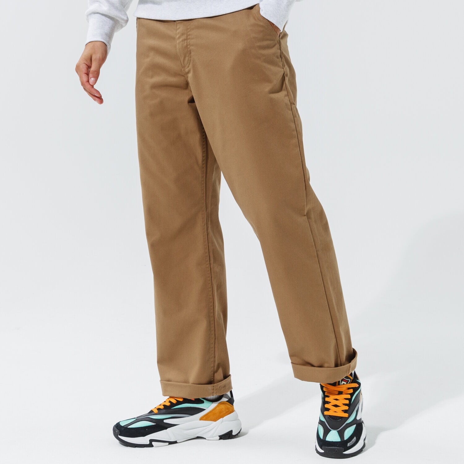 pánské kalhoty VANS KALHOTY  AUTHENTIC CHINO LOOSE PANT VN0A5FJBDZ91 BÉŽOVÁ