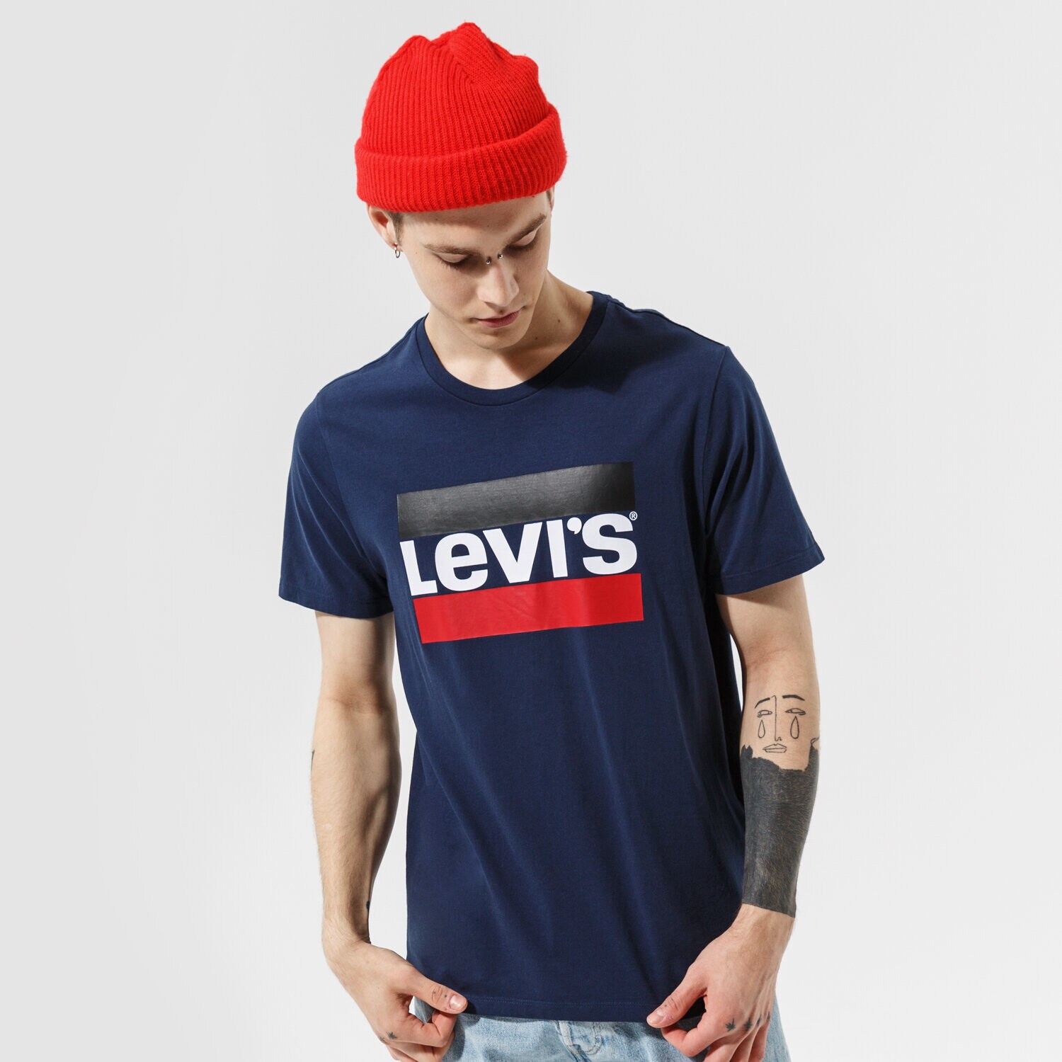 pánské tričko LEVI'S TRIČKO SPORTSWEAR LOGO GRAPHIC 396360003 TMAVOMODRÁ