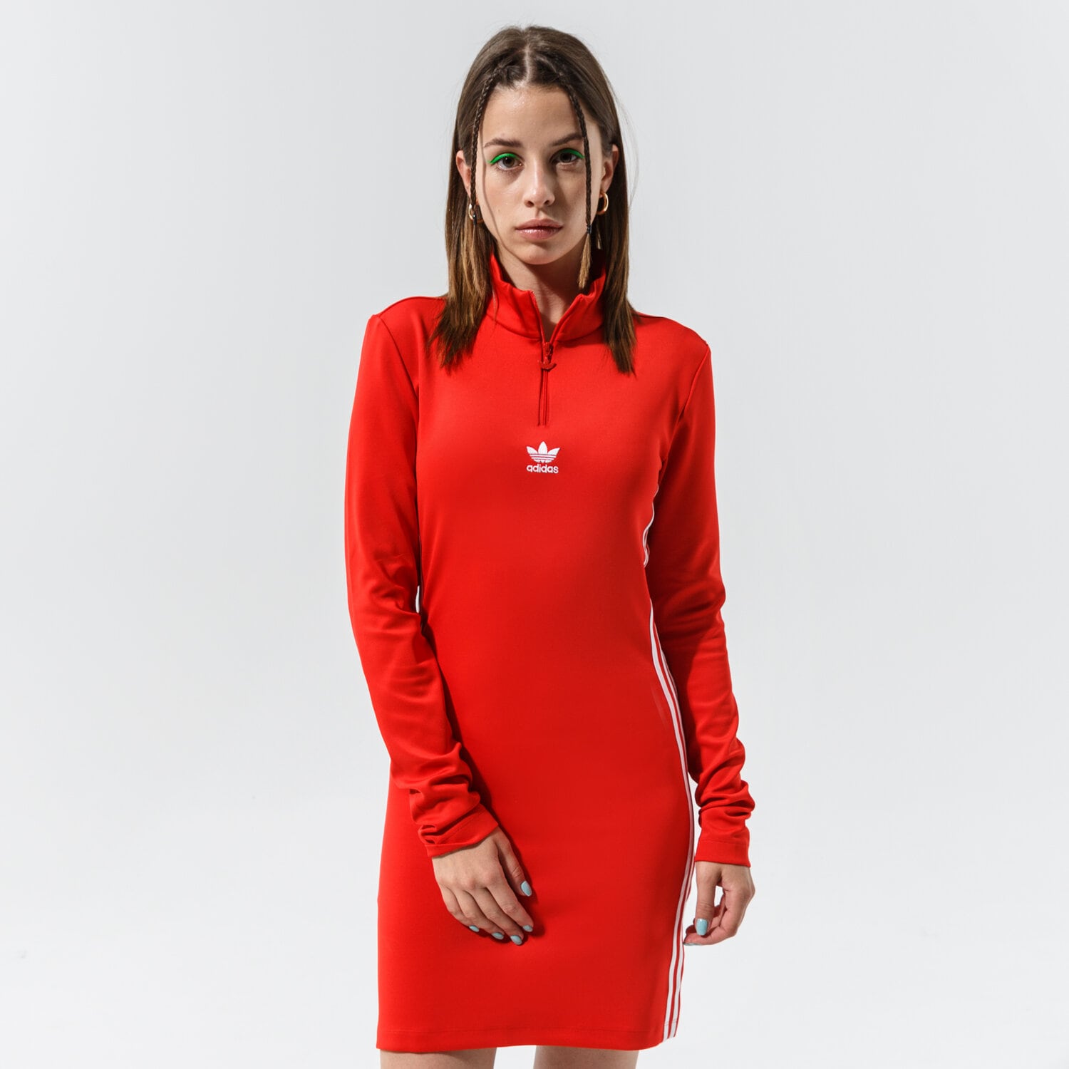 dámské šaty ADIDAS ŠATY DRESS H35614 ČERVENÁ