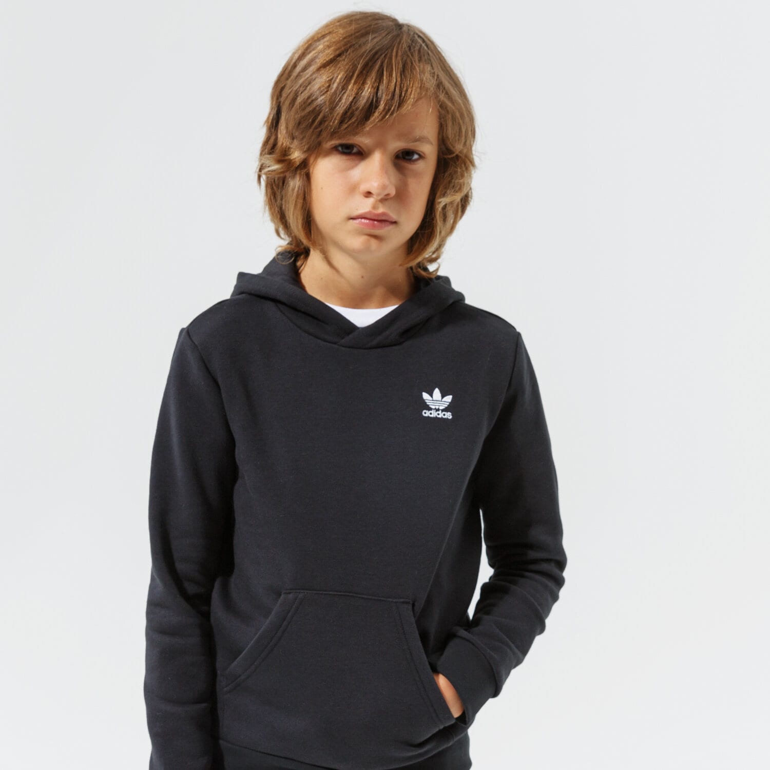 dětská mikina ADIDAS MIKINA S KAPUCÍ HOODIE U H32352 ČERNÁ