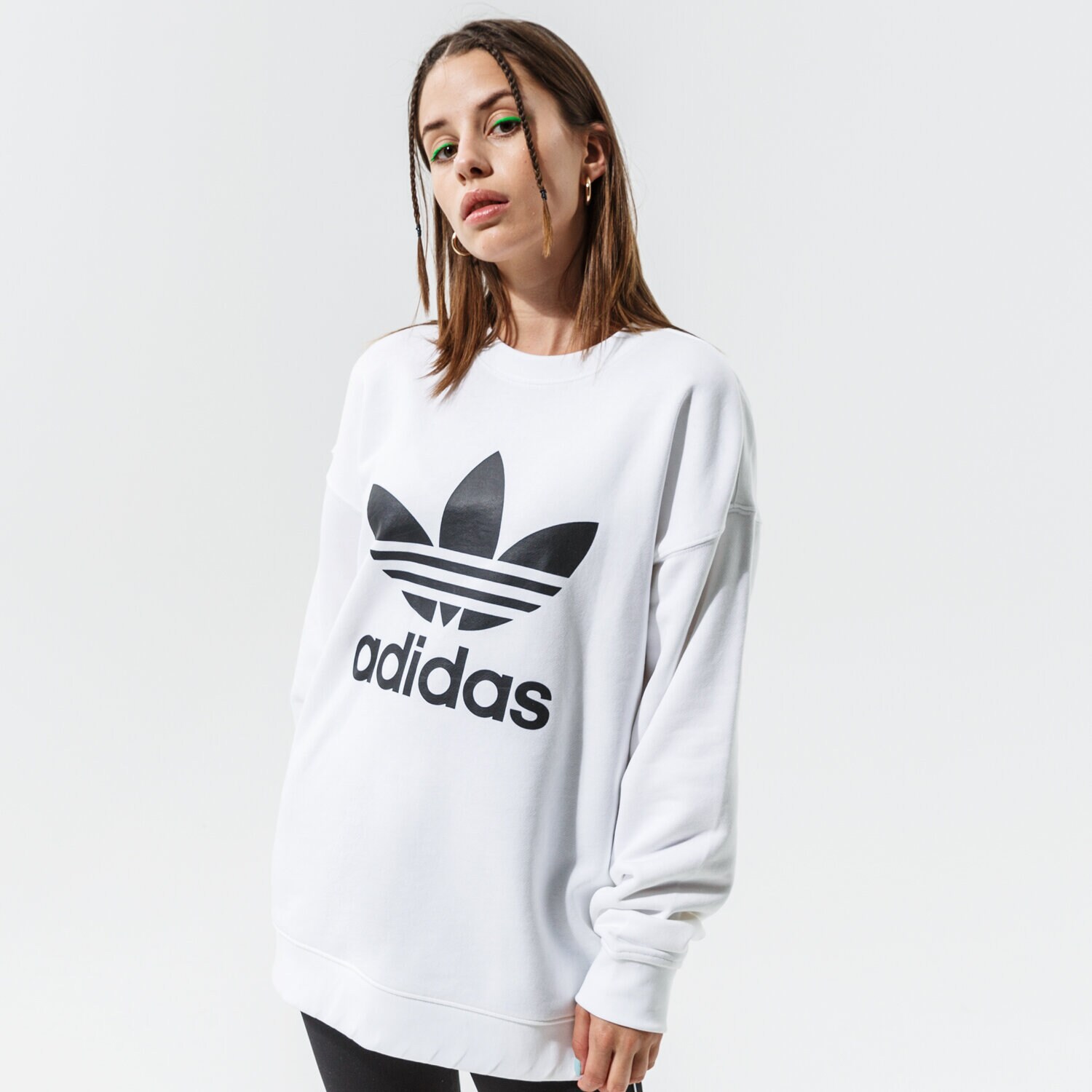 dámská mikina ADIDAS MIKINA TRF CREW SWEAT GN2961 BÍLÁ