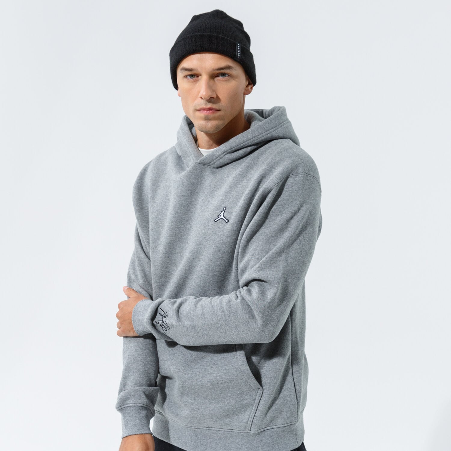 pánská mikina JORDAN ESSENTIAL OVERHEAD HOODIE  DA9818-091 ŠEDÁ