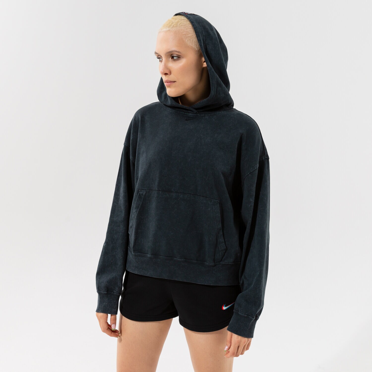 dámská mikina NIKE MIKINA S KAPUCÍ W NSW WASH HOODIE CZ9854-010 ČERNÁ