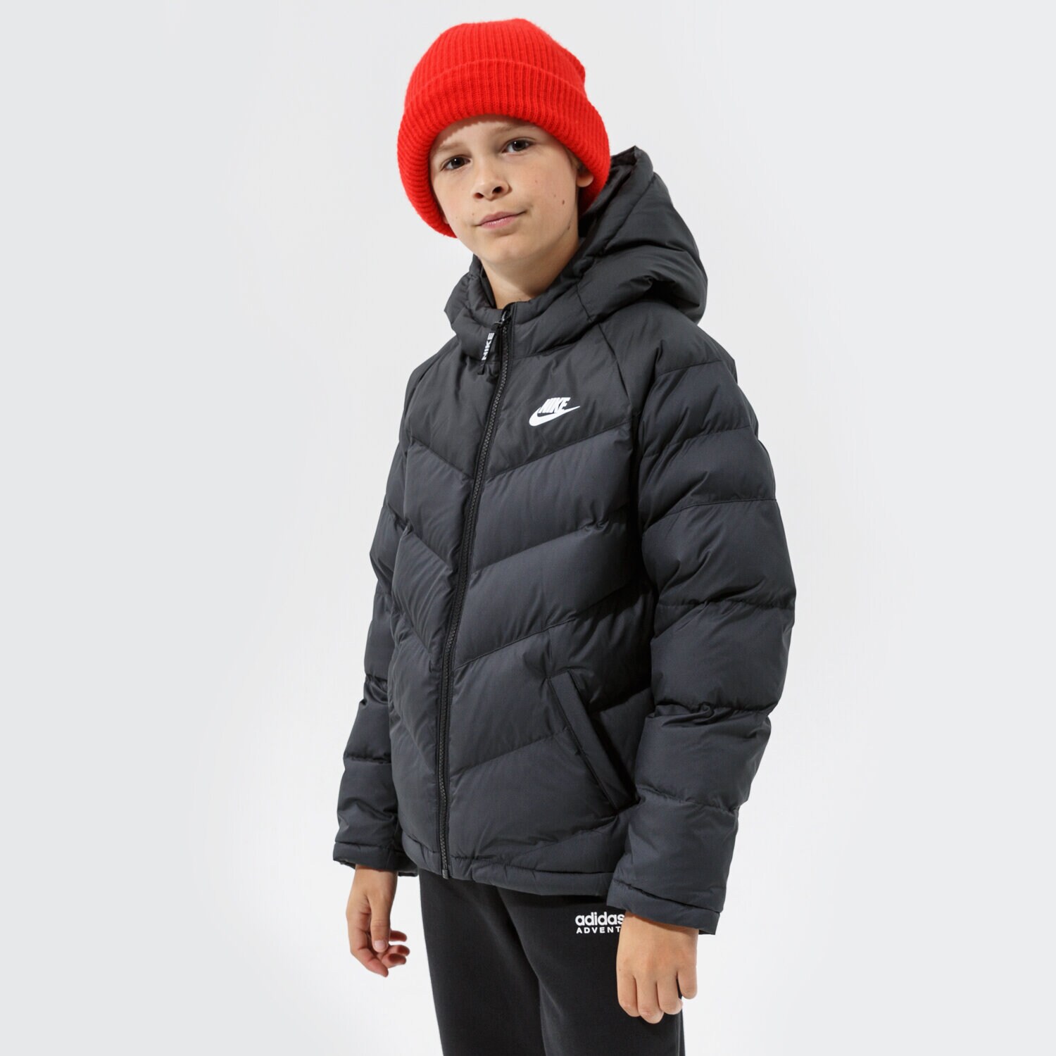 dětské tričko NIKE BUNDA ZIMNÍ SPORTSWEAR PADDED JACKET JUNIOR U CU9157-010 ČERNÁ