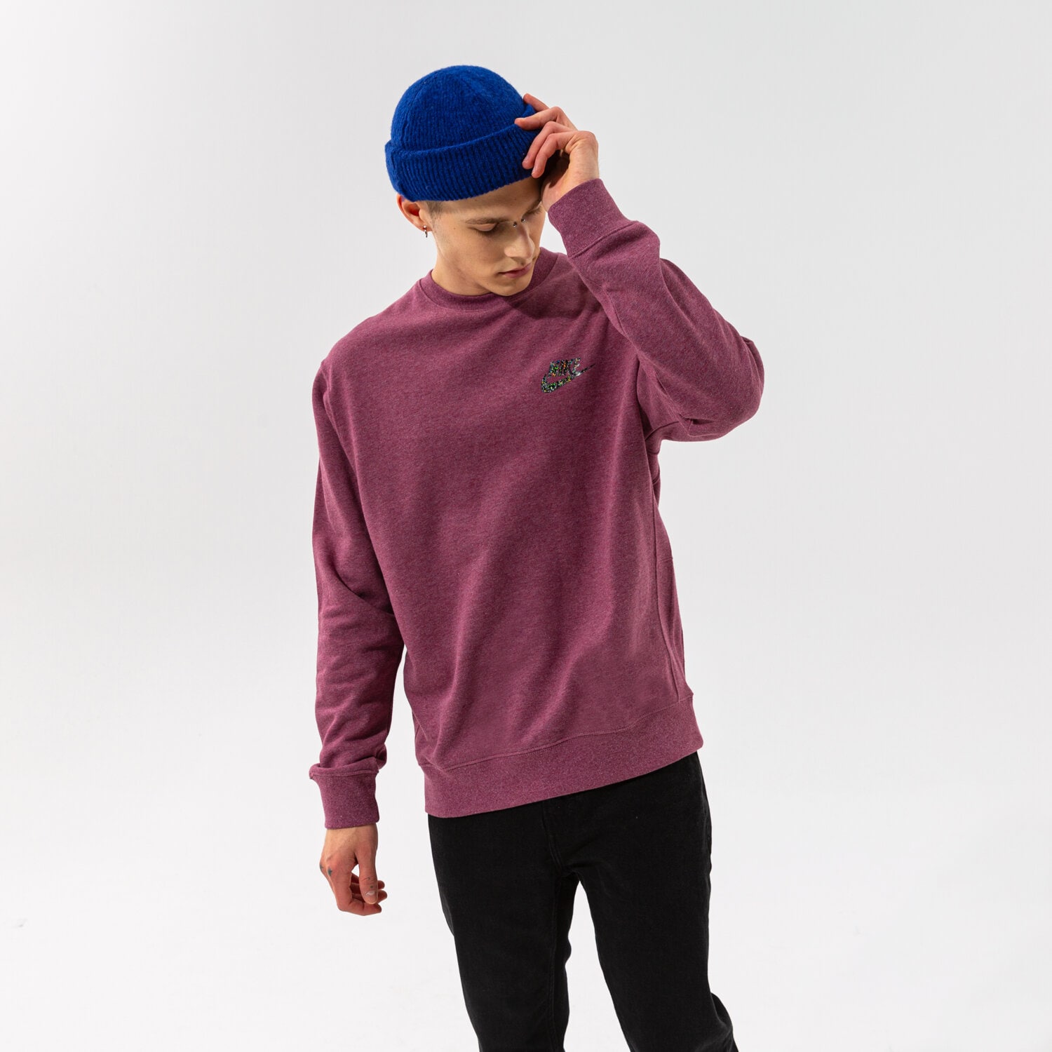 pánská mikina NIKE MIKINA M NSW SPE+ SB CRW REVIVAL DD7045-533 HNĚDÁ