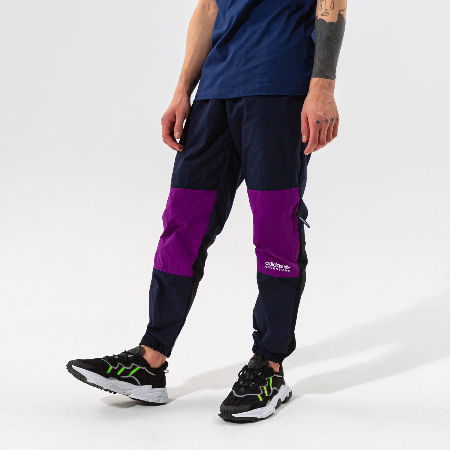pánské kalhoty ADIDAS KALHOTY  WOVEN PANTS H09051 FIALOVÁ