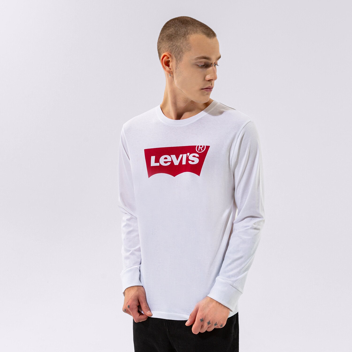 pánské tričko LEVI'S TRIČKO LS STD GRAPHIC TEE 360150010 BÍLÁ