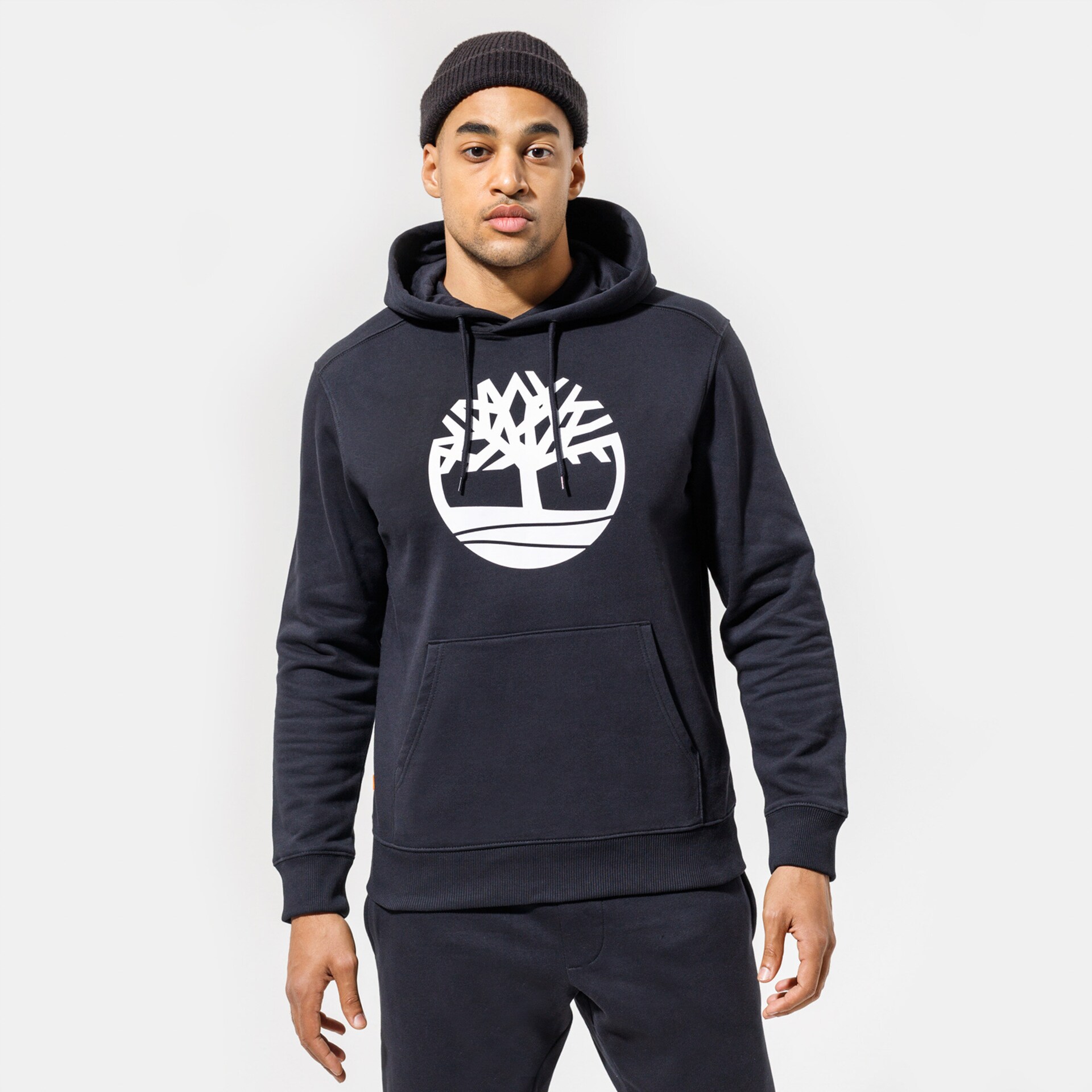 pánská mikina TIMBERLAND MIKINA S KAPUCÍ YC CORE TREE LOGO PULL OVER HOODI TB0A2BJHN921 ČERNÁ