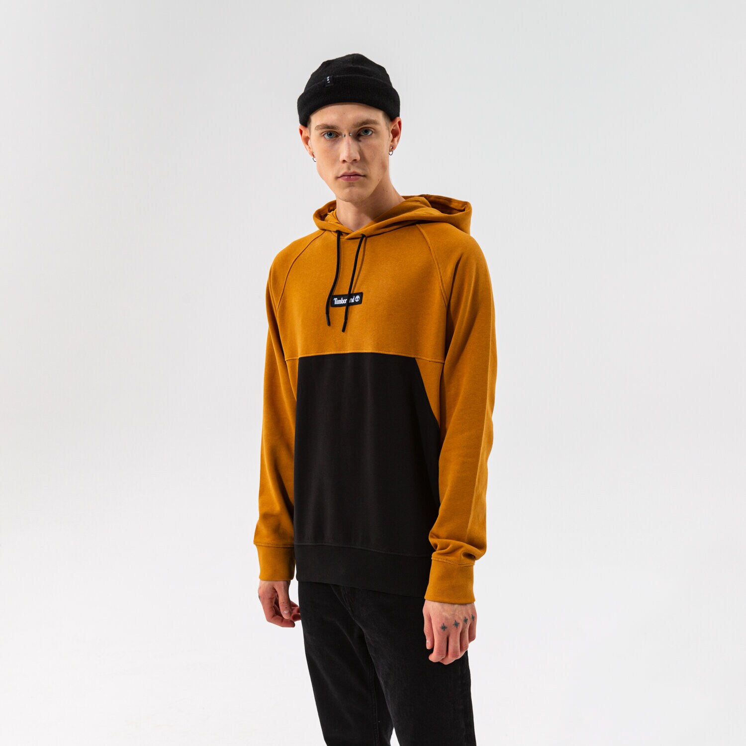 pánská mikina TIMBERLAND MIKINA S KAPUCÍ YC CUT & SEW HOODIE TB0A22KQP571 hořčicová