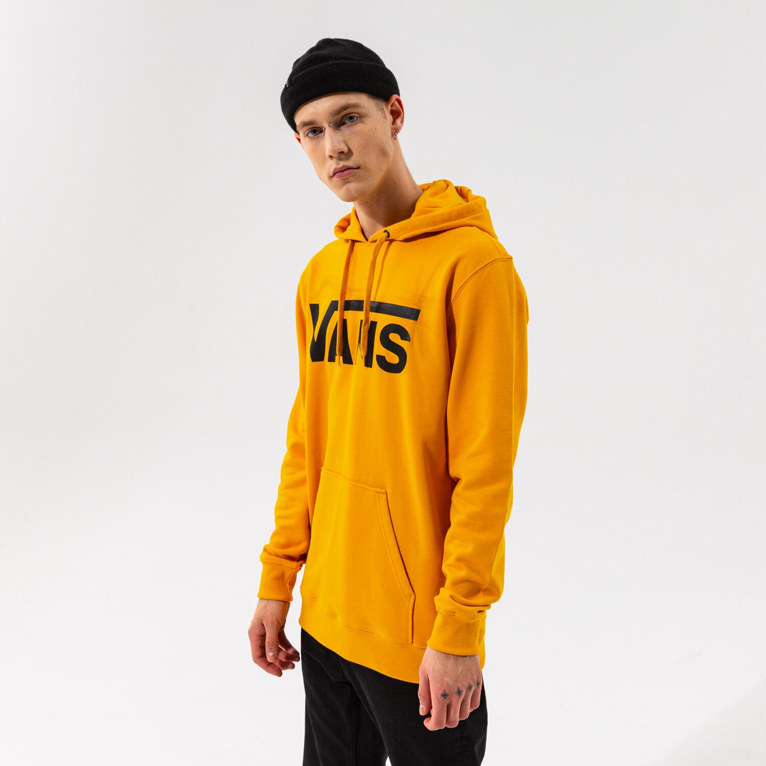 pánská mikina VANS MIKINA S KAPUCÍ VANS CLASSIC PO HOODIE II VN0A456BLSV1 ŽLUTÁ
