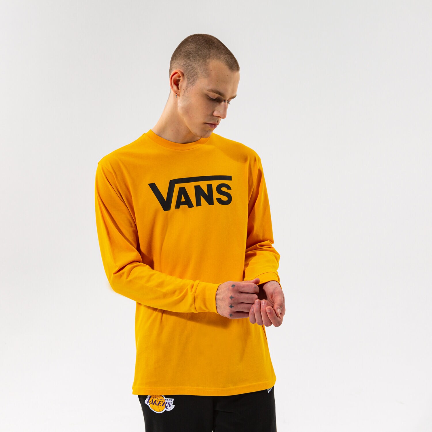 pánské tričko VANS TRIČKO VANS CLASSIC LS VN000K6HZ9G1 ŽLUTÁ