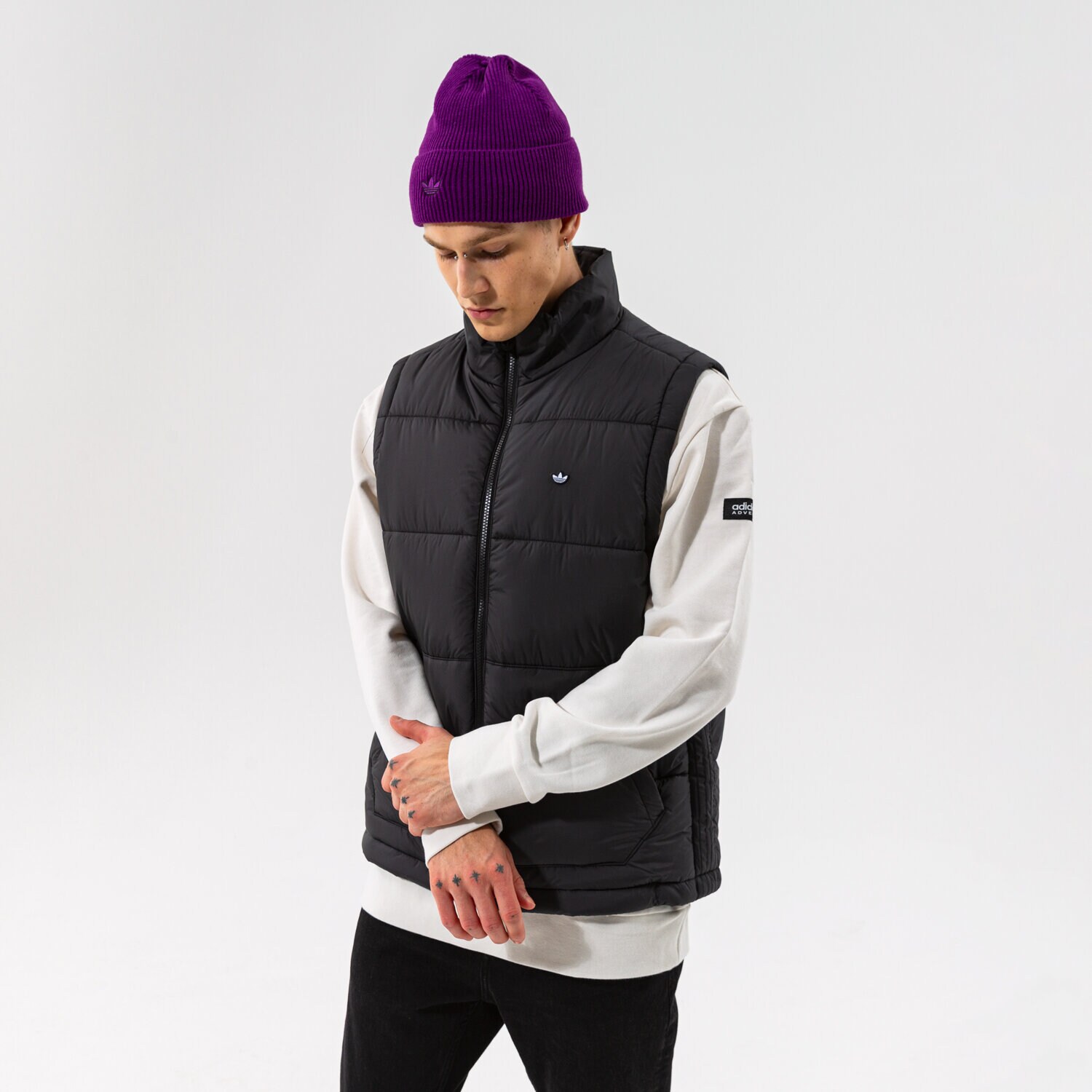 pánská vesta ADIDAS VESTA PADDED VEST H13558 ČERNÁ