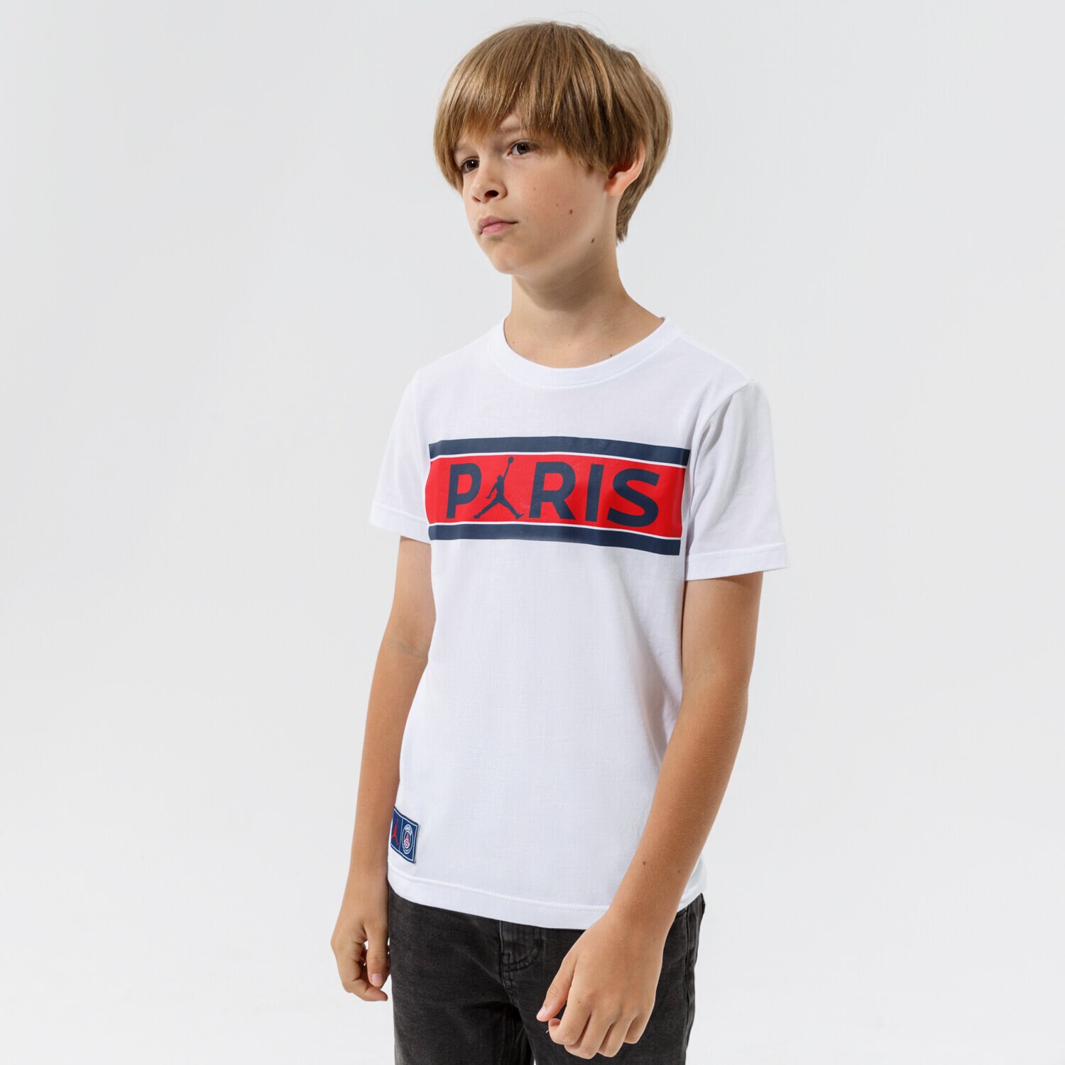 dětské tričko JORDAN TRIČKO PSG BARS TEE GIRL 95A567-001 BÍLÁ