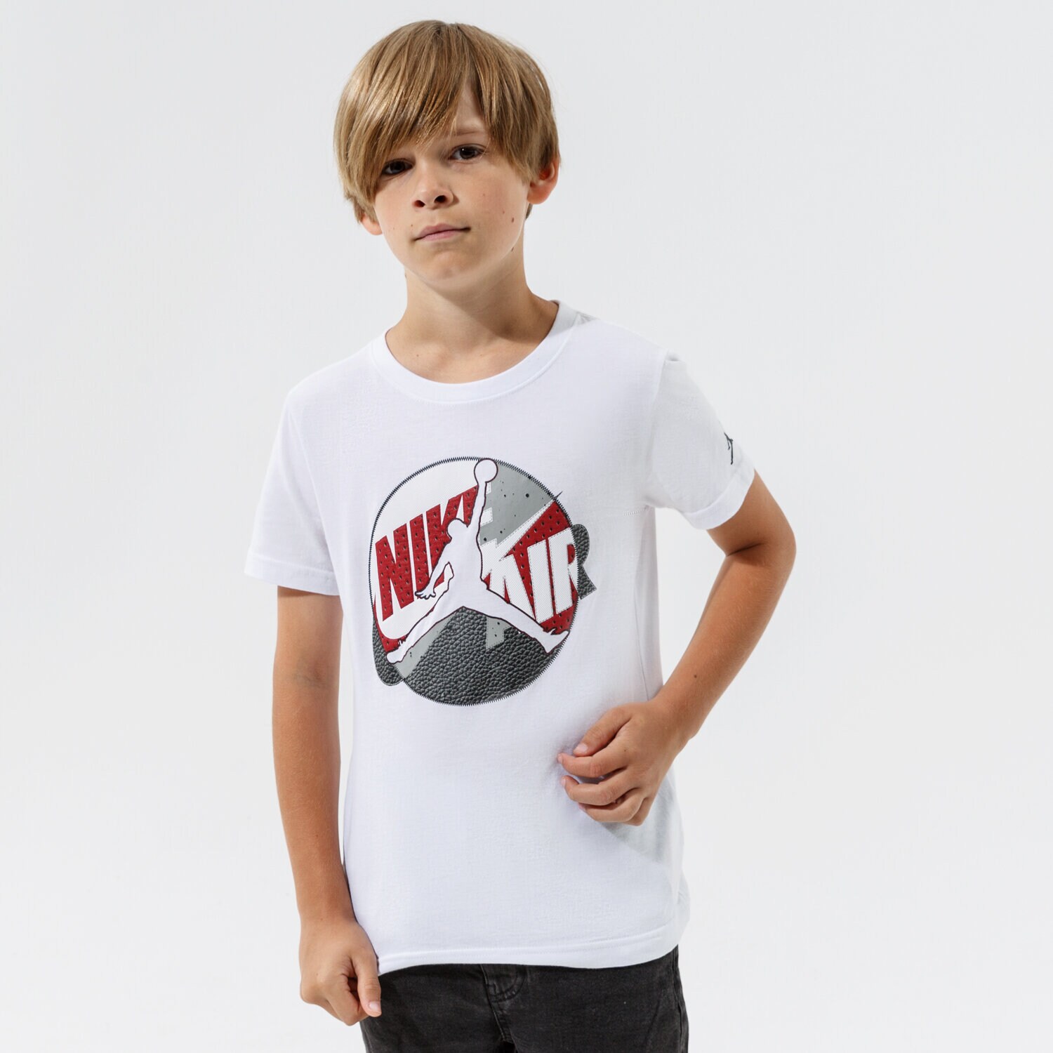 dětské tričko JORDAN TRIČKO JUMPMAN PATCHED TEE BOY 95A902-001 BÍLÁ