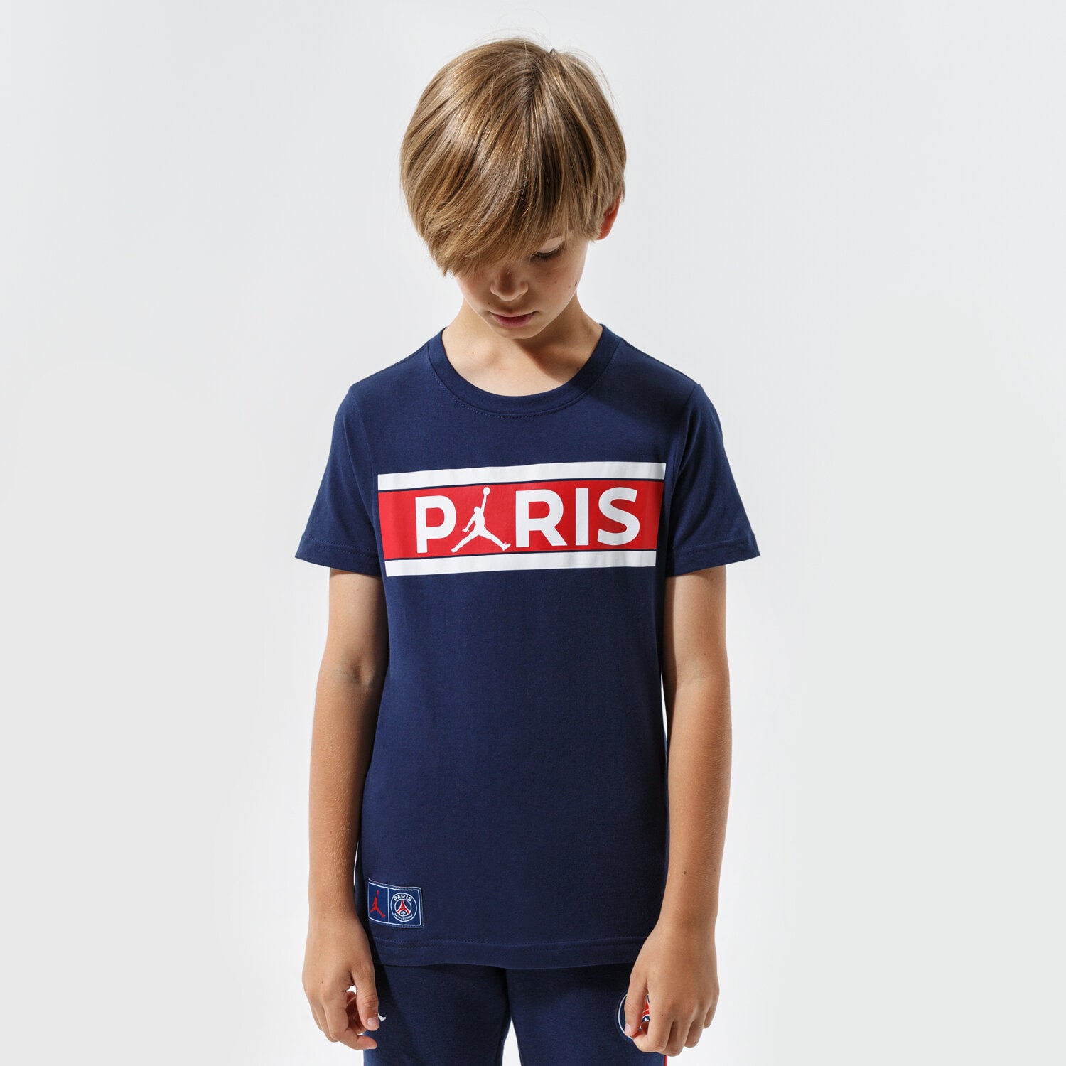 dětské tričko JORDAN TRIČKO PSG BARS TEE GIRL 95A567-U90 TMAVOMODRÁ