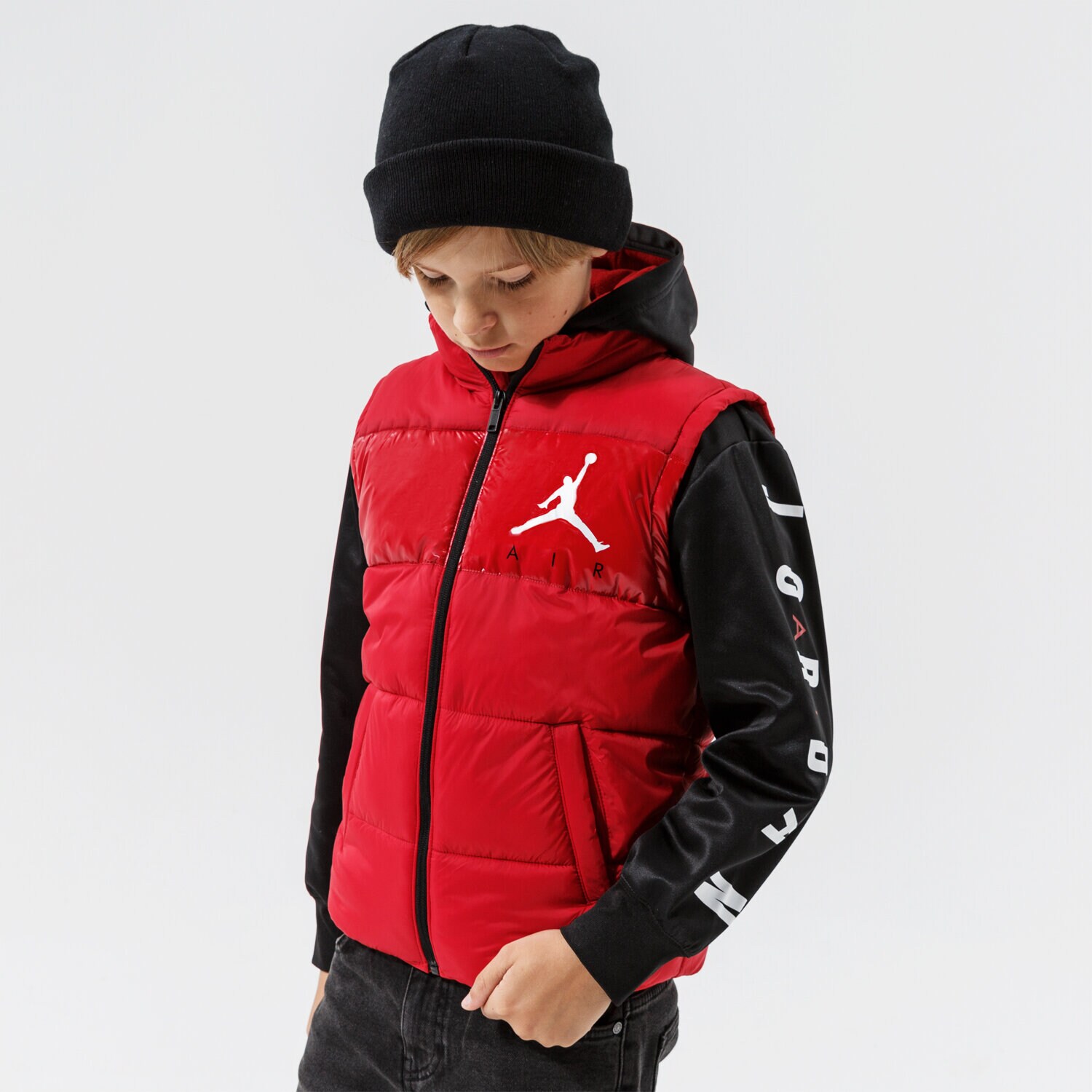 dětské tričko JORDAN BUNDA JORDAN 2 FER JACKET BOY 95A625-R78 ČERVENÁ