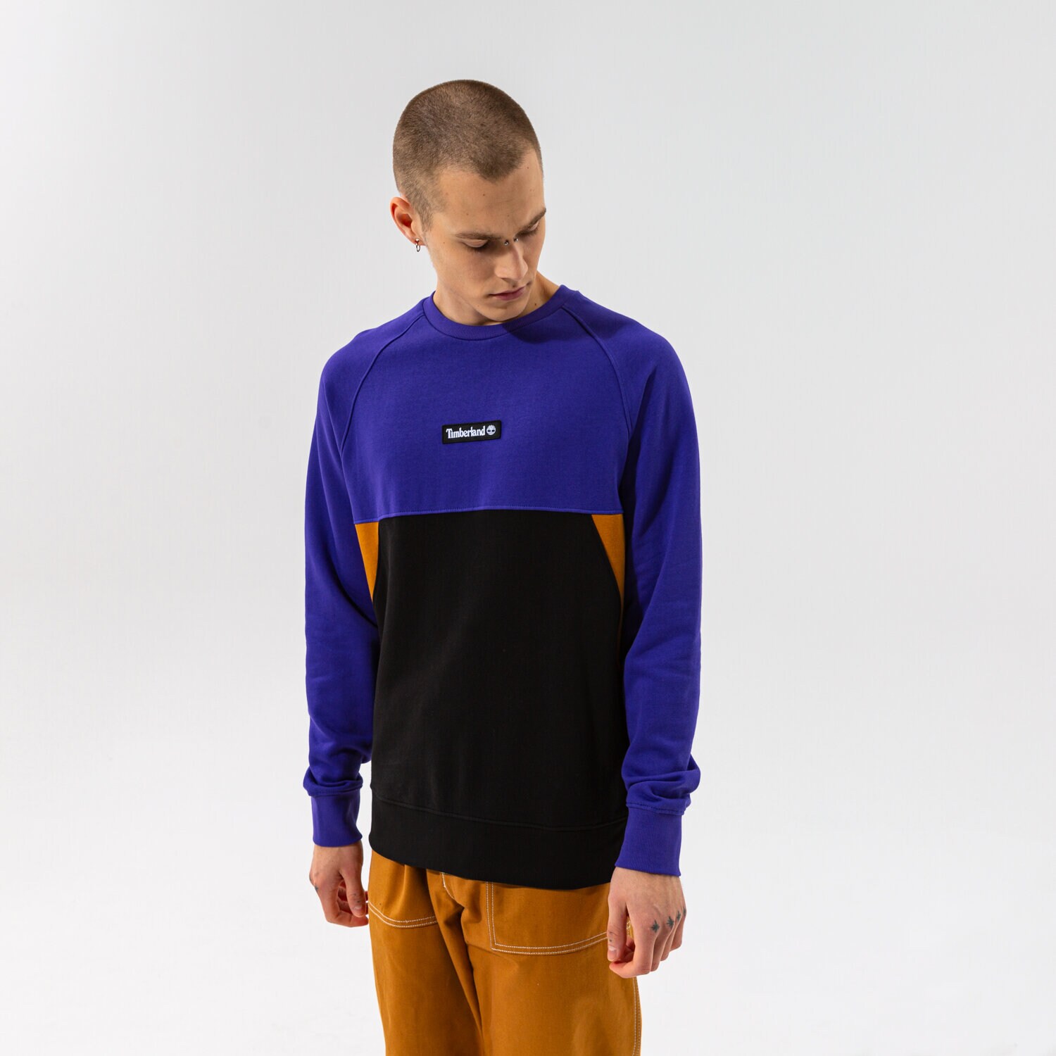 pánská mikina TIMBERLAND MIKINA YC CUT & SEW CREW TB0A22KFCD31 FIALOVÁ
