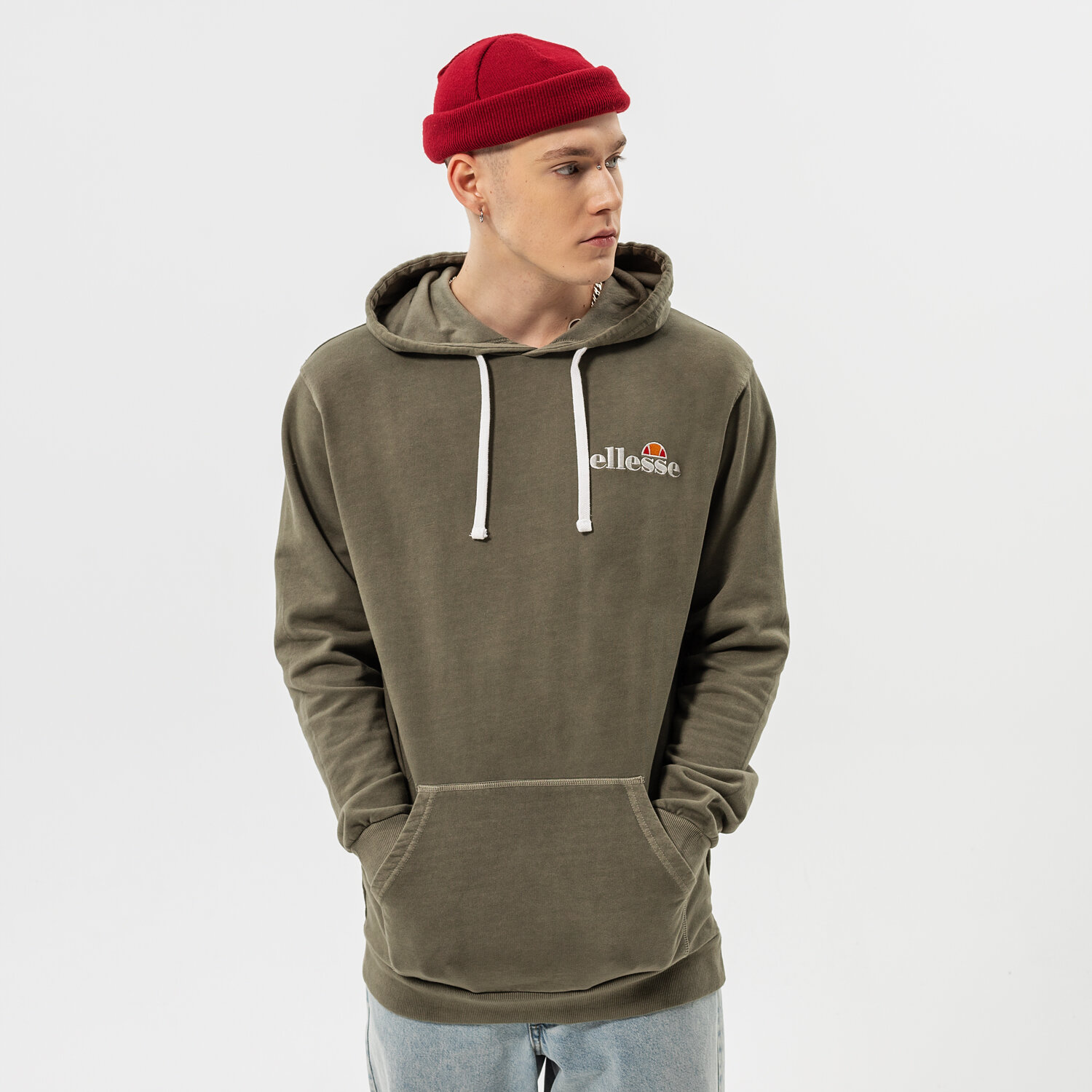 pánská mikina ELLESSE MIKINA S KAPUCÍ TINCTORIA OH HOODY KHA SHK13144506 KHAKI