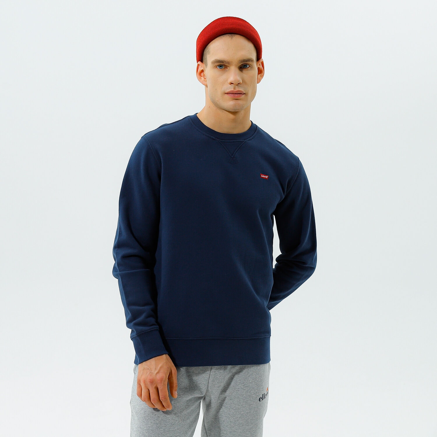 pánská mikina LEVI'S MIKINA NEW ORIGINAL CREW 359090001 TMAVOMODRÁ