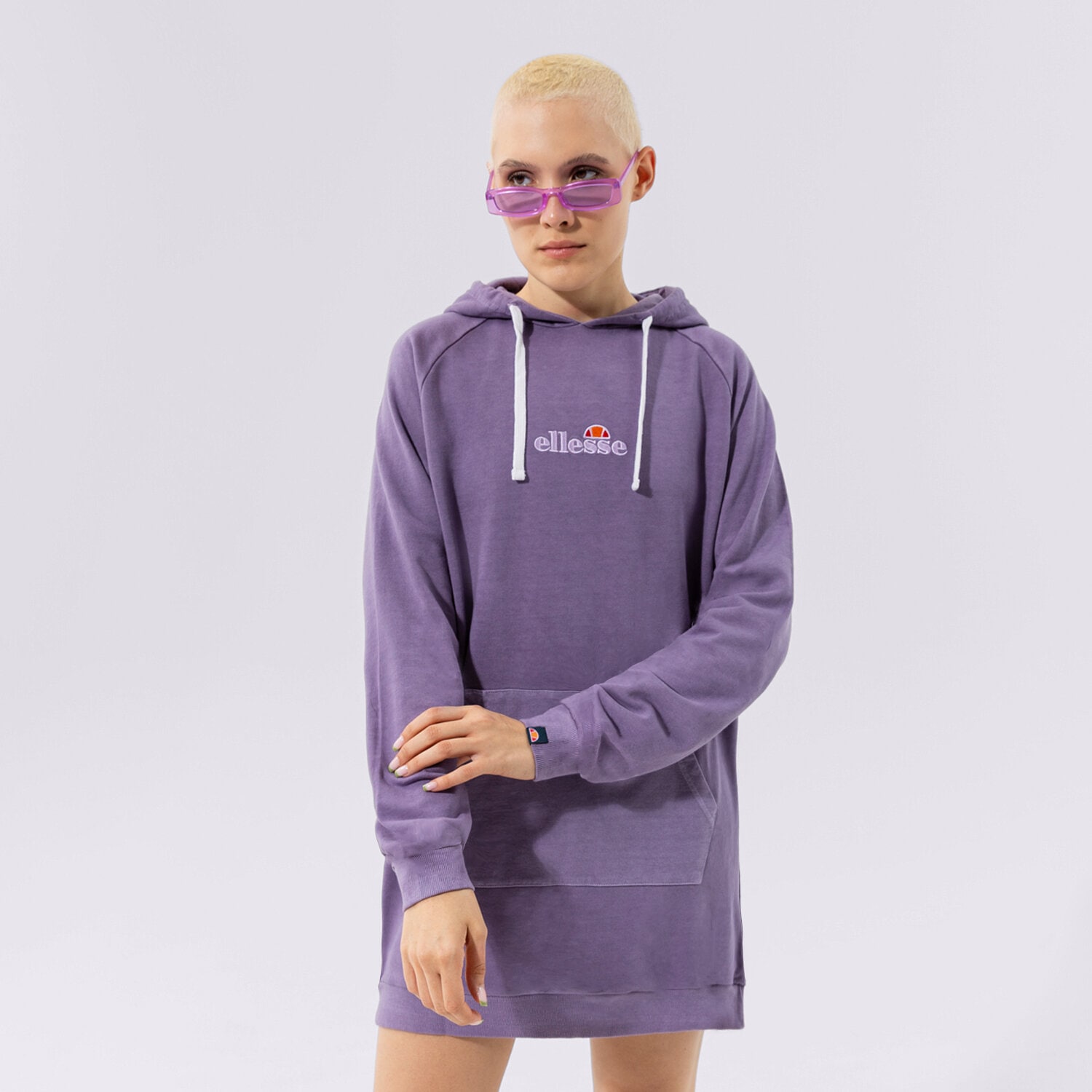 dámská mikina ELLESSE MIKINA S KAPUCÍ TRIPHALA DRESS PRPL SGK13152305 FIALOVÁ