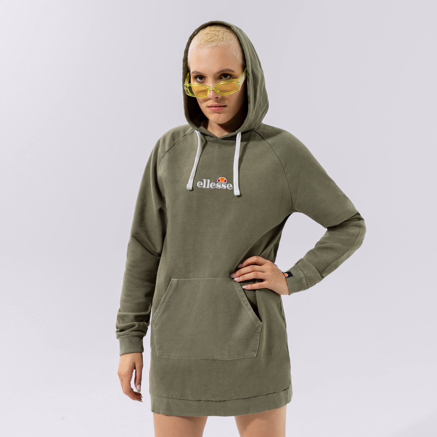 dámská mikina ELLESSE MIKINA S KAPUCÍ TRIPHALA DRESS KHA SGK13152506 KHAKI