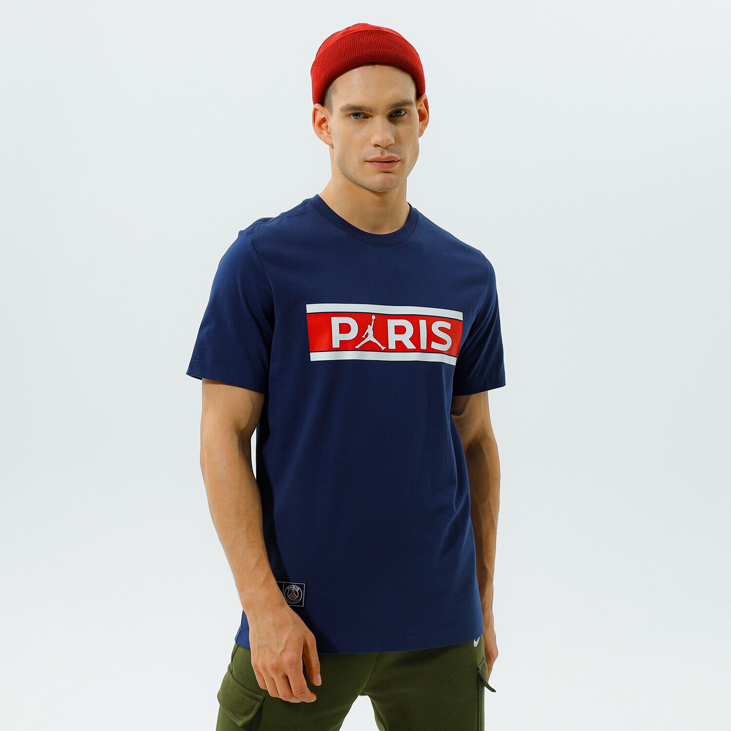 pánské tričko JORDAN TRIČKO PARIS SAINT-GERMAIN WORDMARK DB6510-410 TMAVOMODRÁ