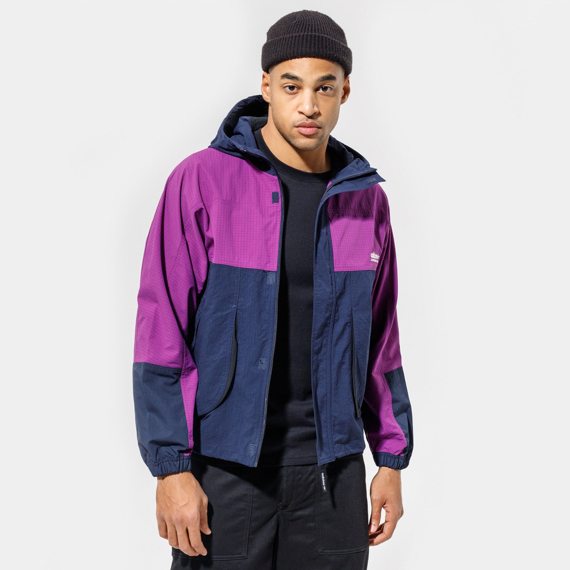 pánská zimní bunda ADIDAS BUNDA WVN WINDBREAKER H09047 FIALOVÁ
