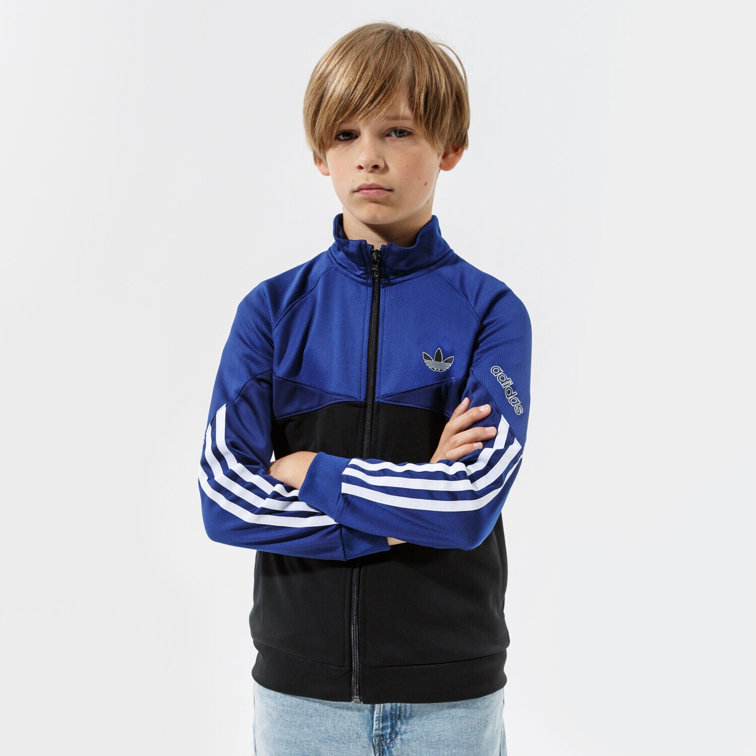 dětská mikina ADIDAS MIKINA TRACK TOP BOY H31216 TMAVOMODRÁ