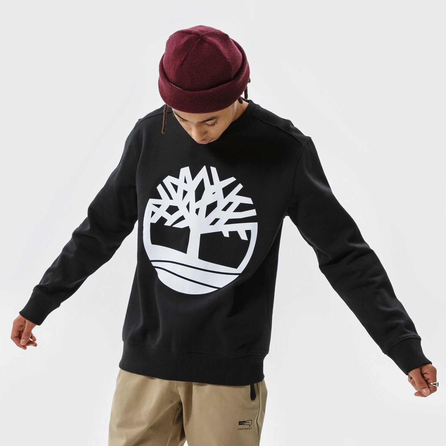 pánská mikina TIMBERLAND MIKINA YC CORE TREE LOGO CREW NECK SWEATSHIRT TB0A2BJ8N921 ČERNÁ