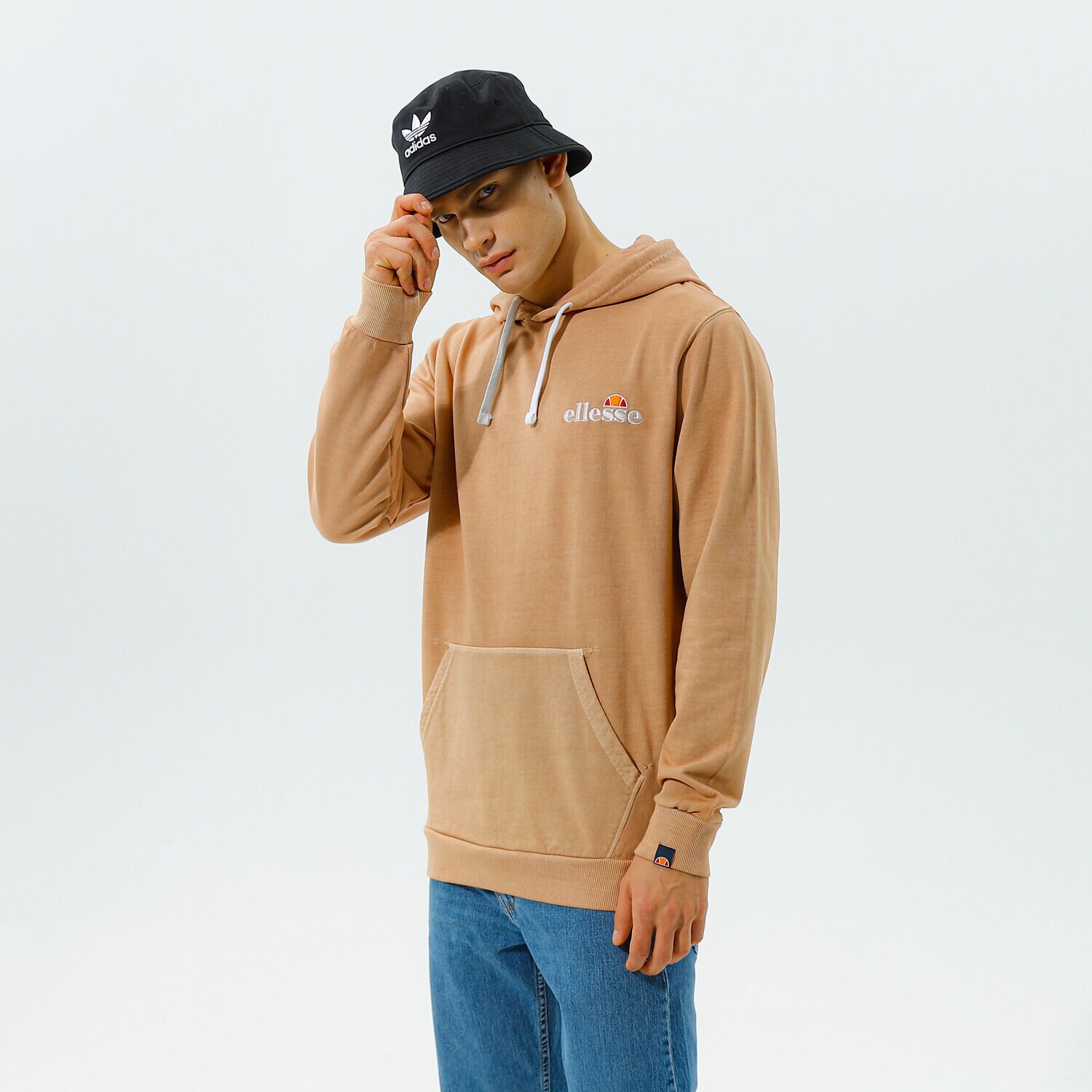 pánská mikina ELLESSE MIKINA S KAPUCÍ TINCTORIA OH HOODY BEIGE SHK13144214 BÉŽOVÁ