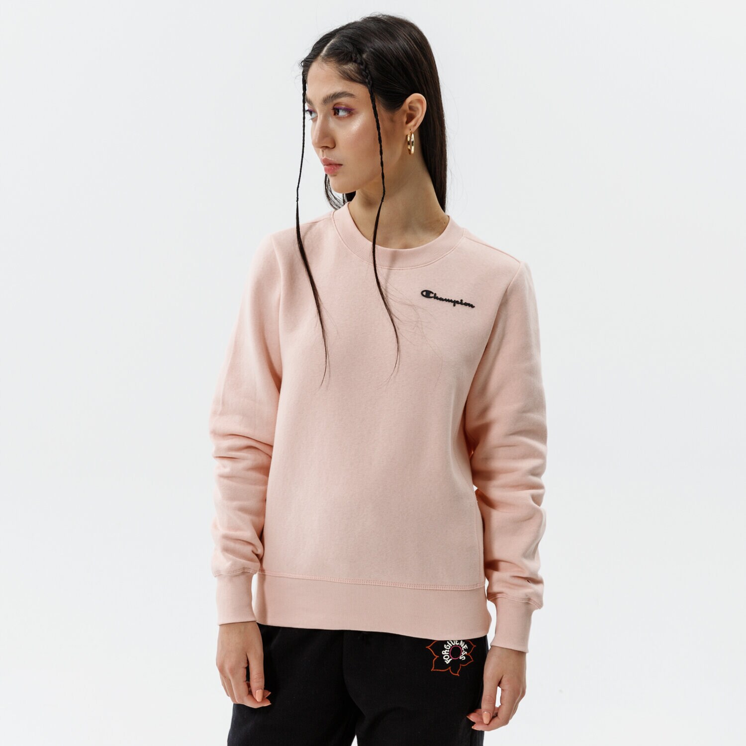 dámská mikina CHAMPION MIKINA CREWNECK SWEATSHIRT 114422PS157 RŮŽOVÁ