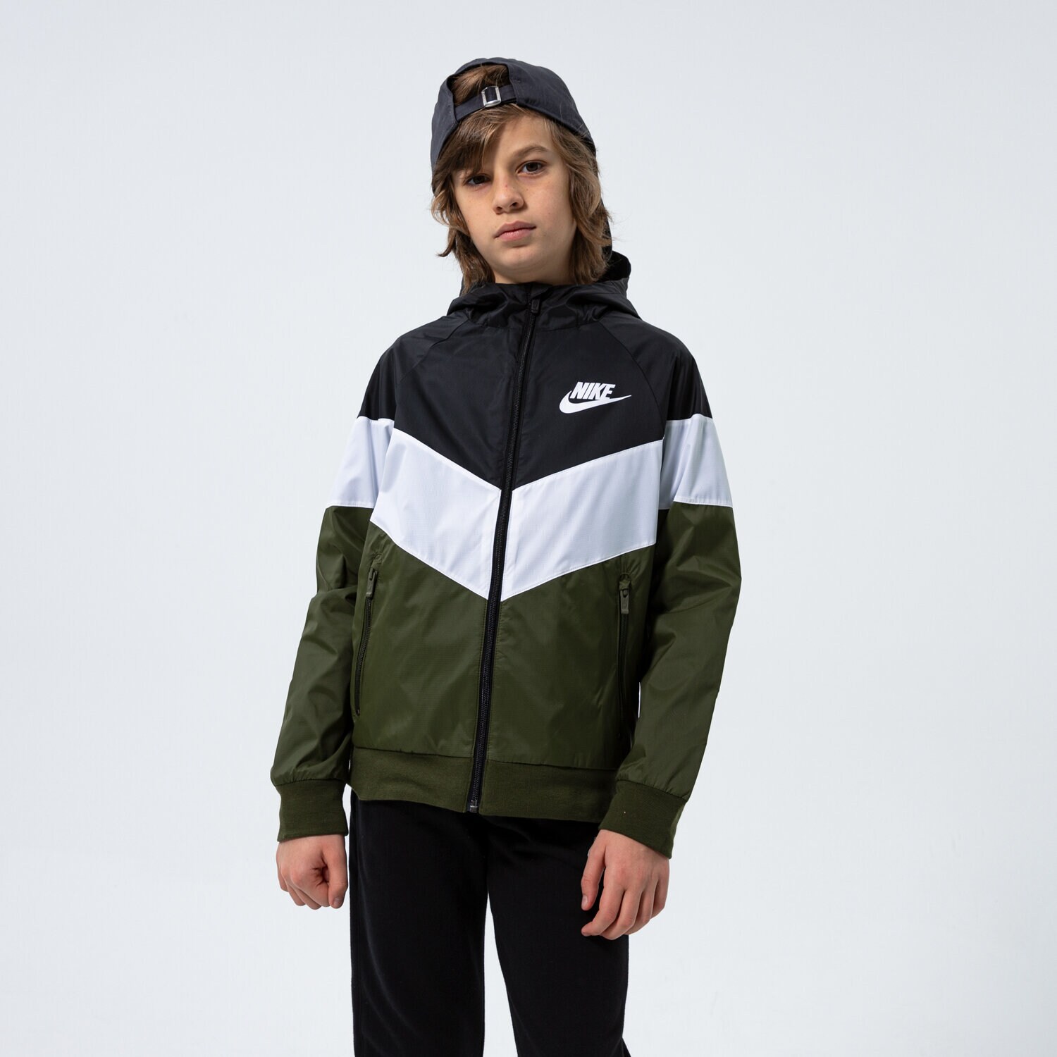 dětské tričko NIKE BUNDA SPORTSWEAR BOY CJ6722-011 KHAKI