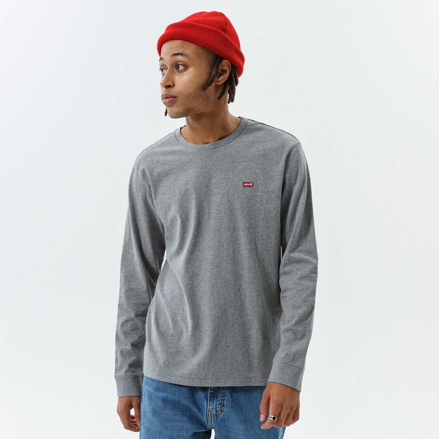 pánské tričko LEVI'S TRIČKO LS ORIGINAL HM TEE 728480006 ŠEDÁ