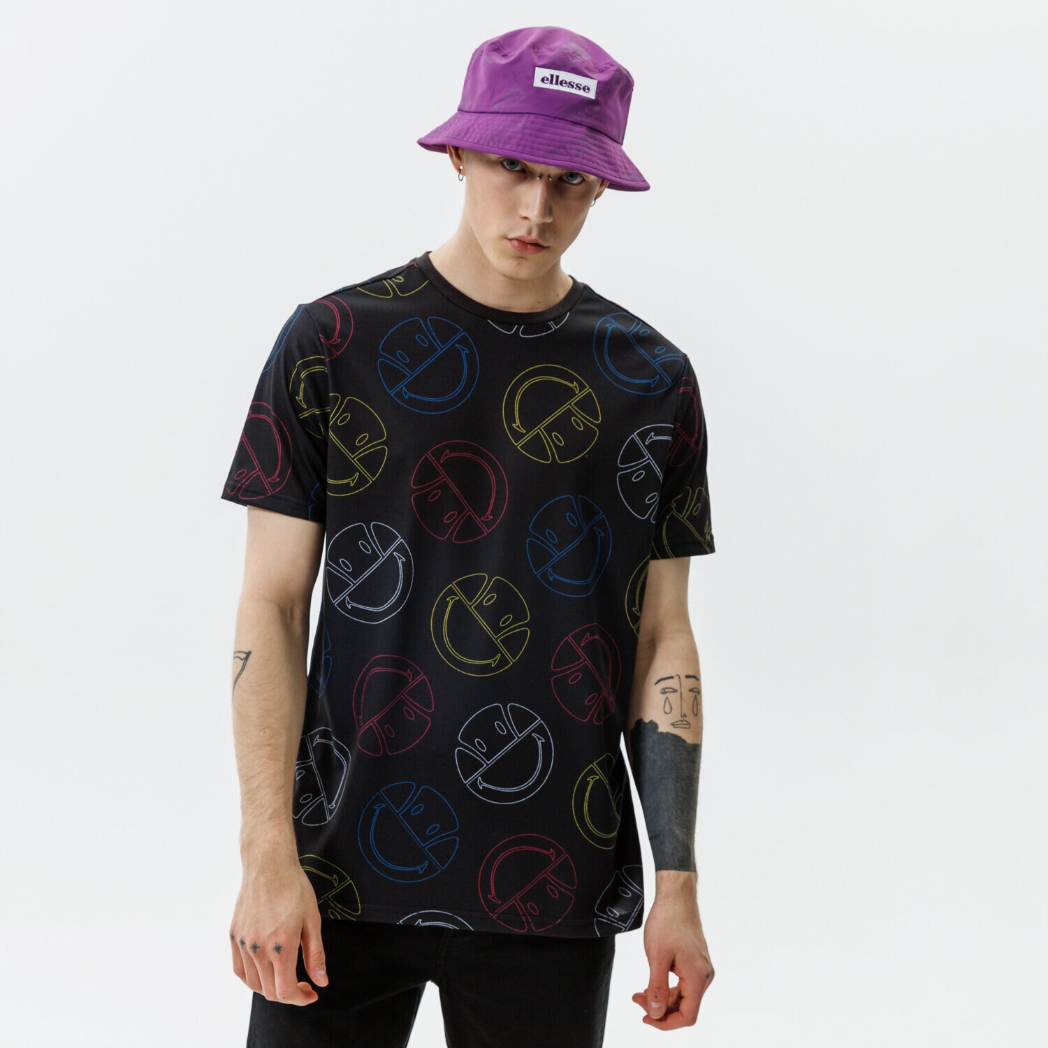 pánské tričko ELLESSE TRIČKO MERILINO TEE DGREY SMILEY SU21 SML13068103 ŠEDÁ