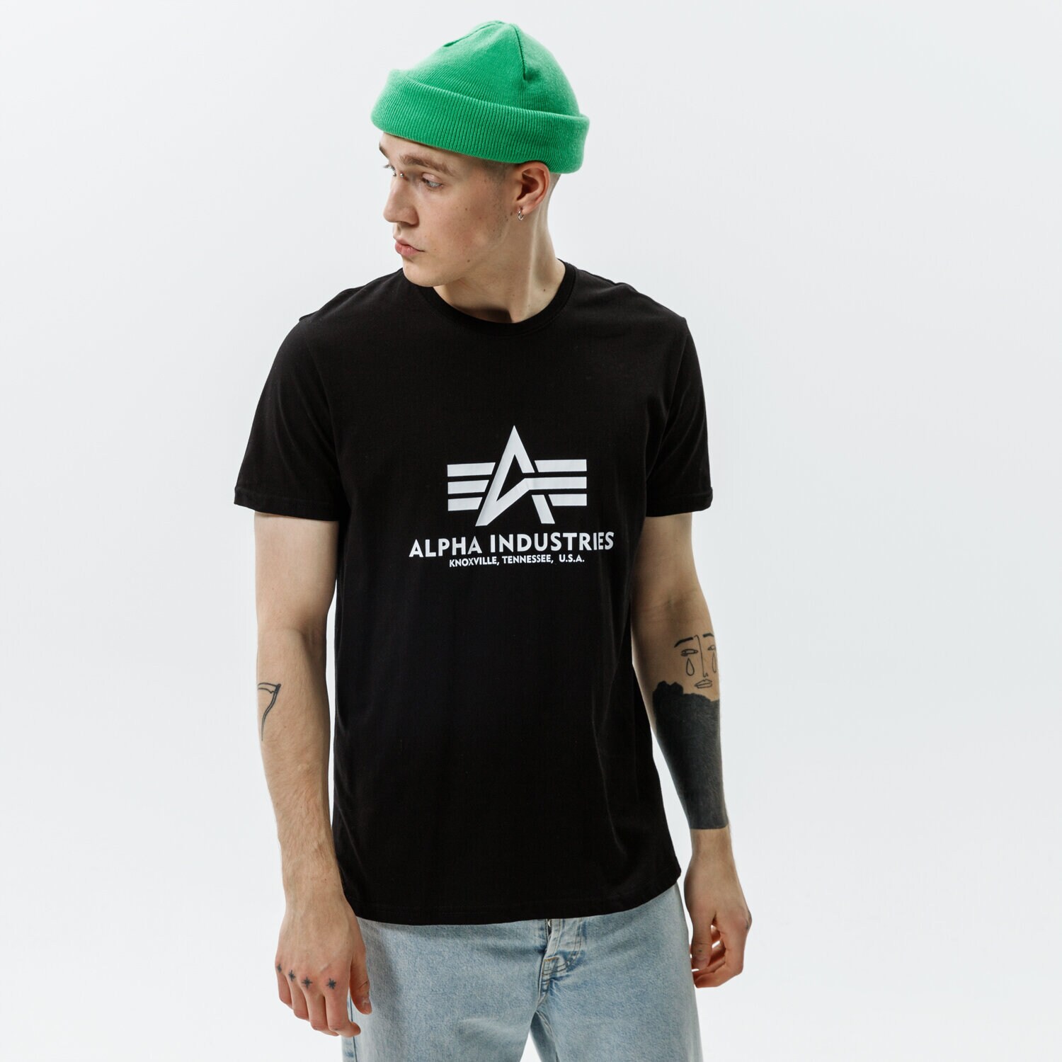 pánské tričko ALPHA INDUSTRIES TRIČKO BASIC T 100501-03 ČERNÁ