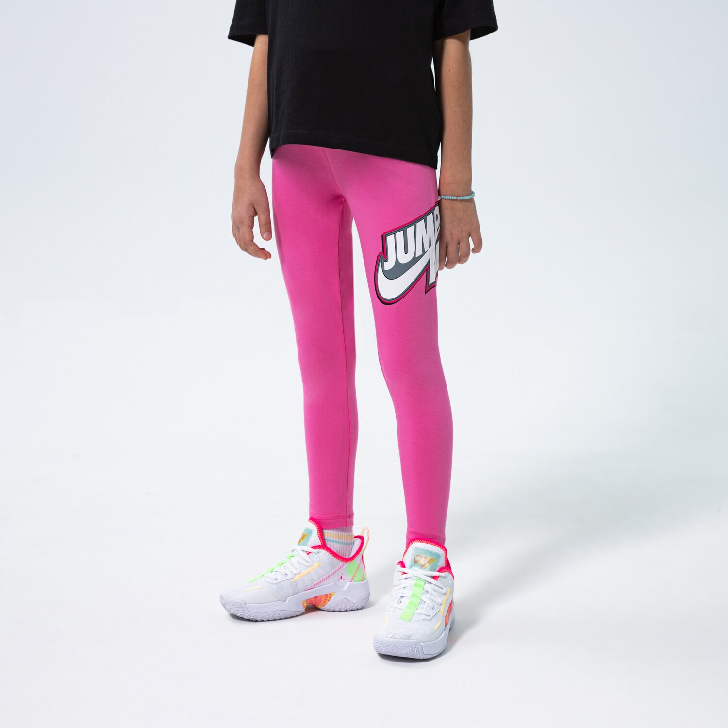 dětské kalhoty JORDAN LEGGINGS JDG JUMPMAN X JORDAN LEGGING GIRL 45B064AA7 RŮŽOVÁ