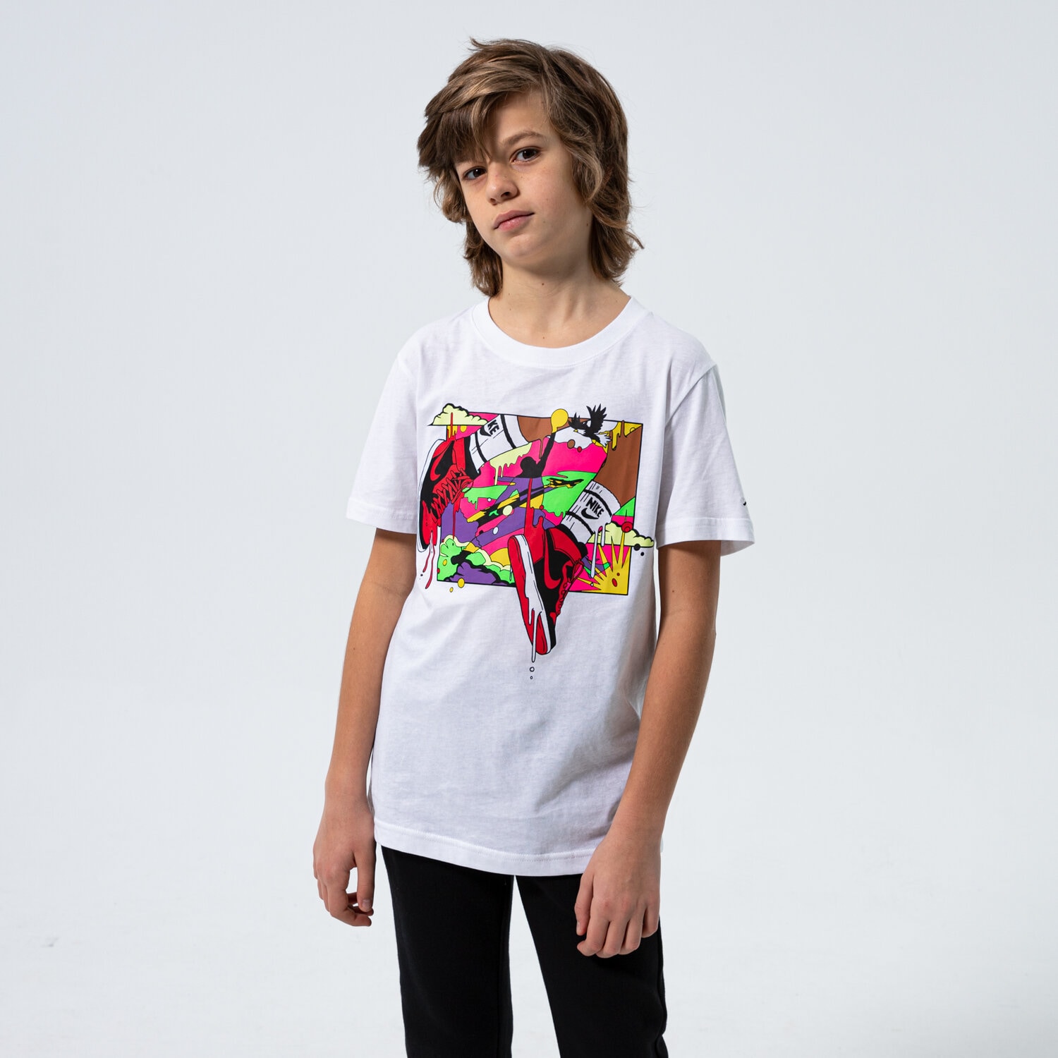 dětské tričko NIKE TSHIRT BOY 95B091001 BÍLÁ