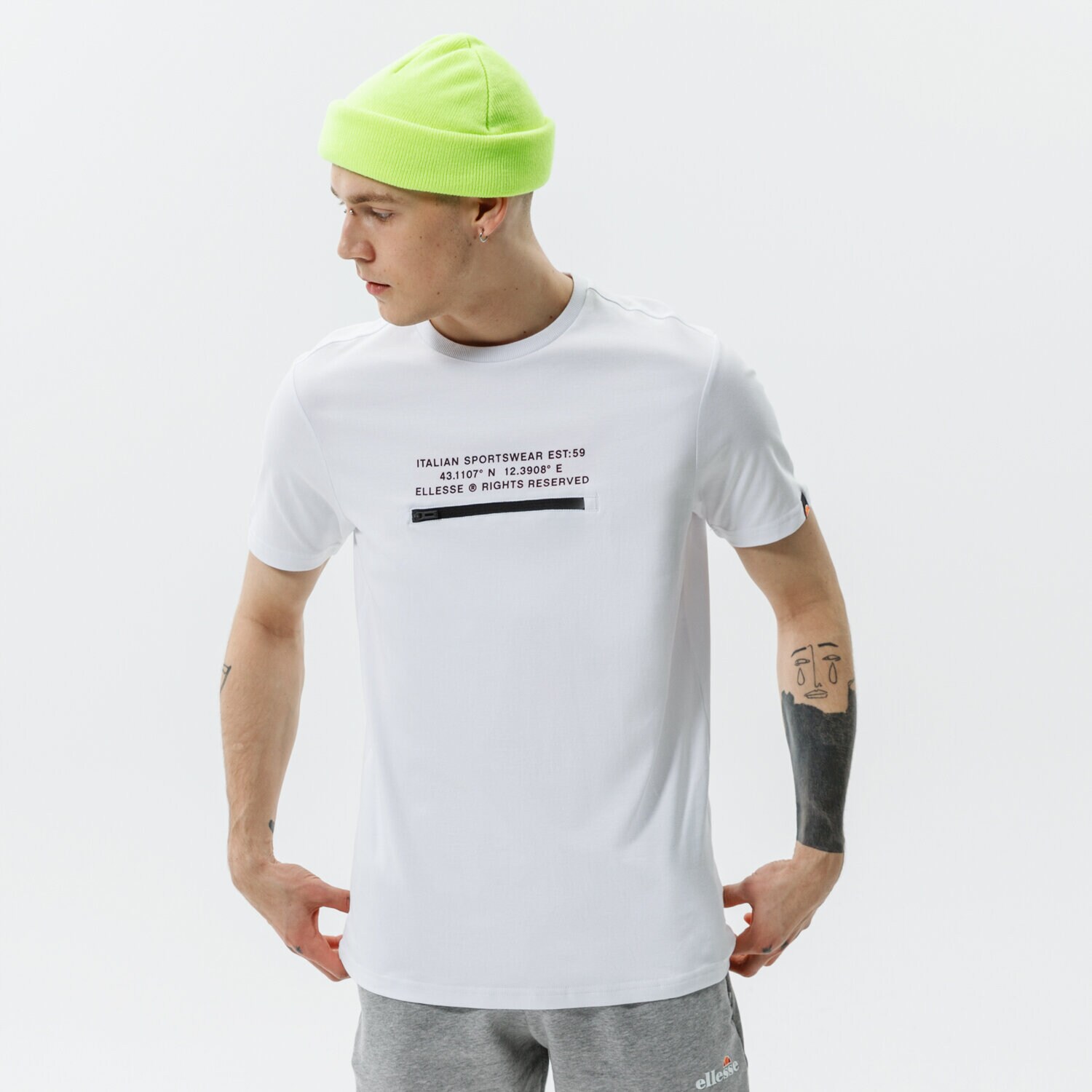 pánské tričko ELLESSE TRIČKO PIEDMONT TEE WHT SHI11160908 BÍLÁ
