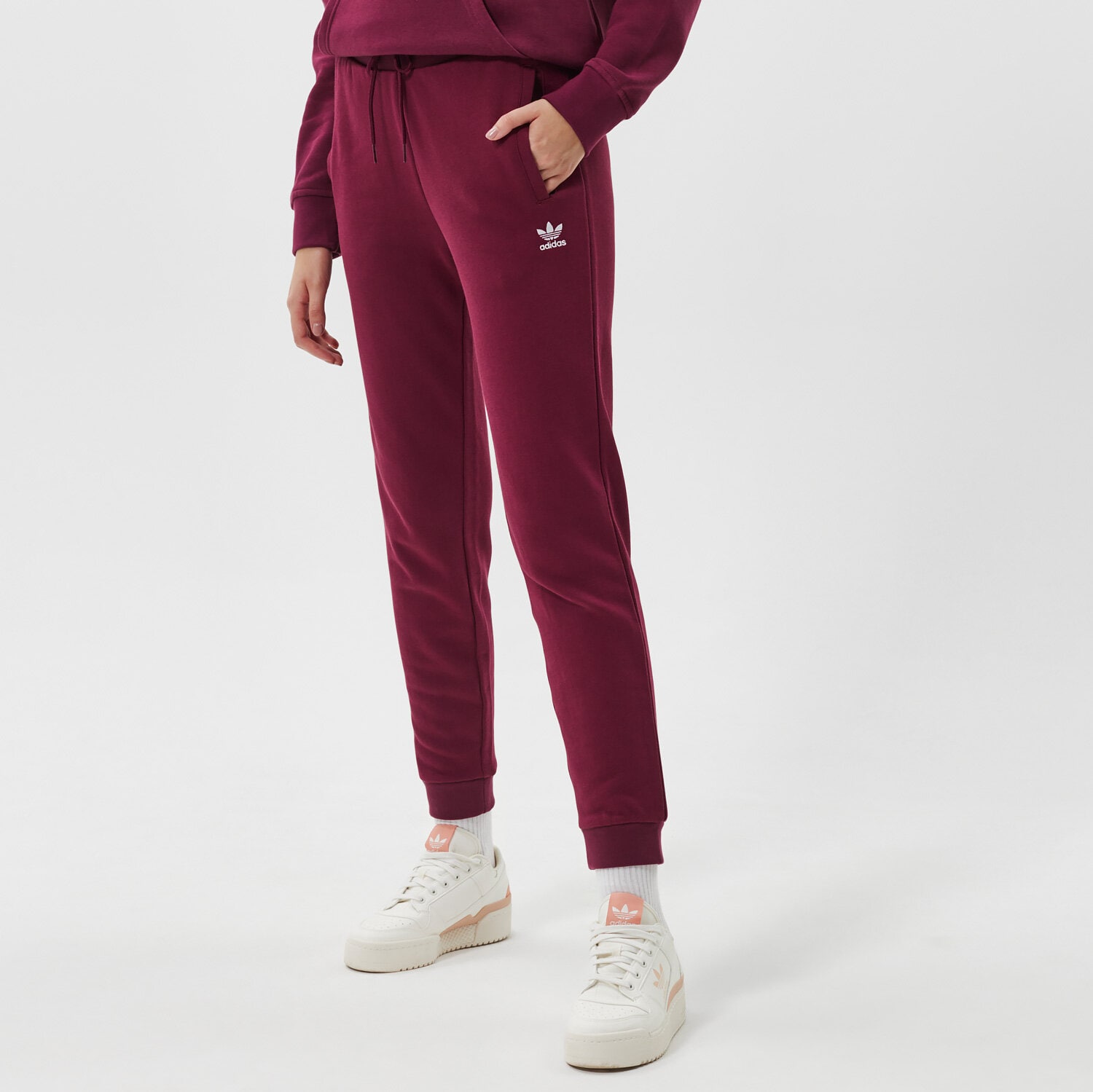 dámské kalhoty ADIDAS KALHOTY  TRACK PANT H37879 BORDOVÁ