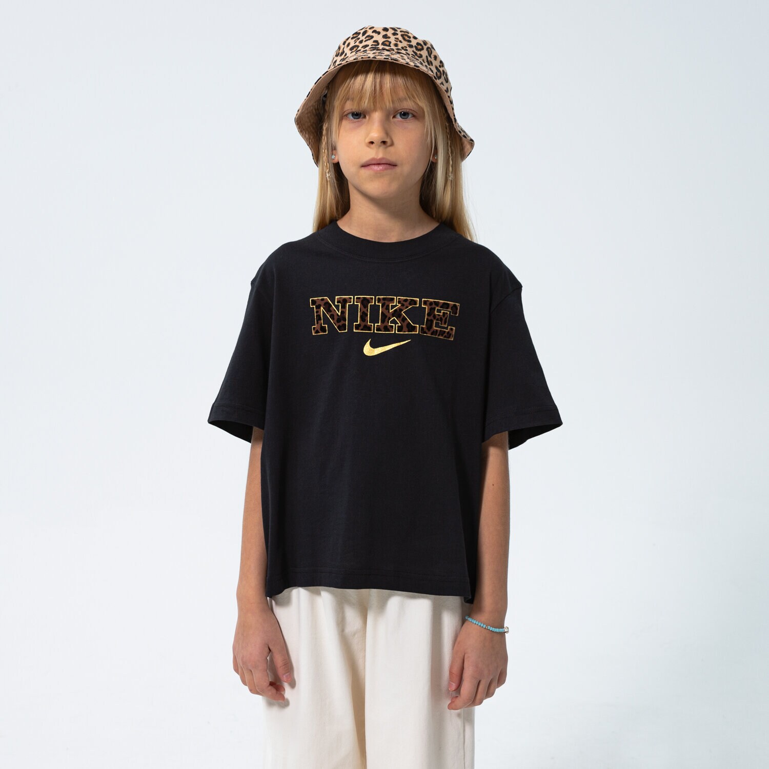 dětské tričko NIKE TRIČKO G NSW TEE BOXY GIRL DM3489-010 ČERNÁ