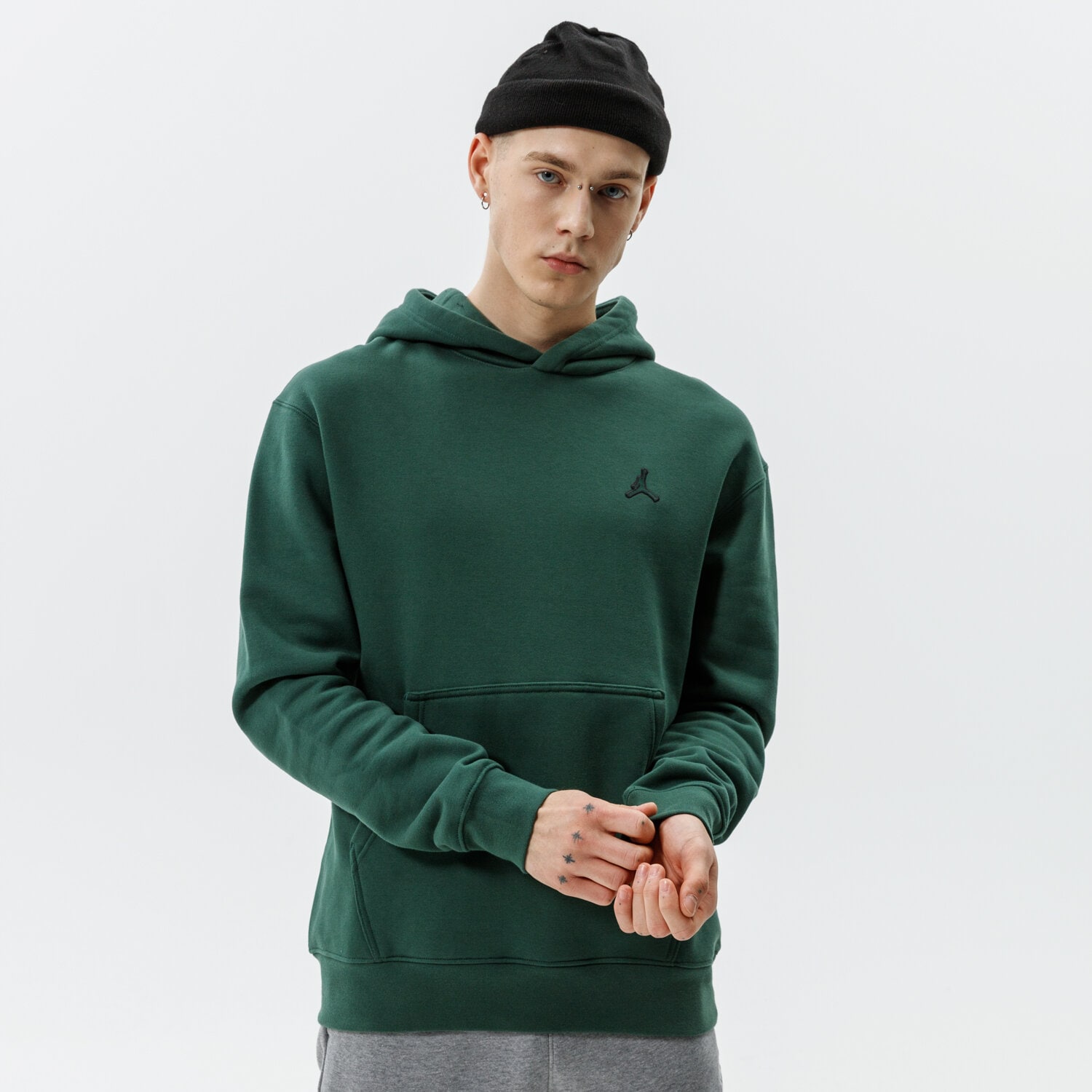 pánská mikina JORDAN MIKINA S KAPUCÍ M J ESS FLC PO HOODIE DA9818-333 ZELENÁ