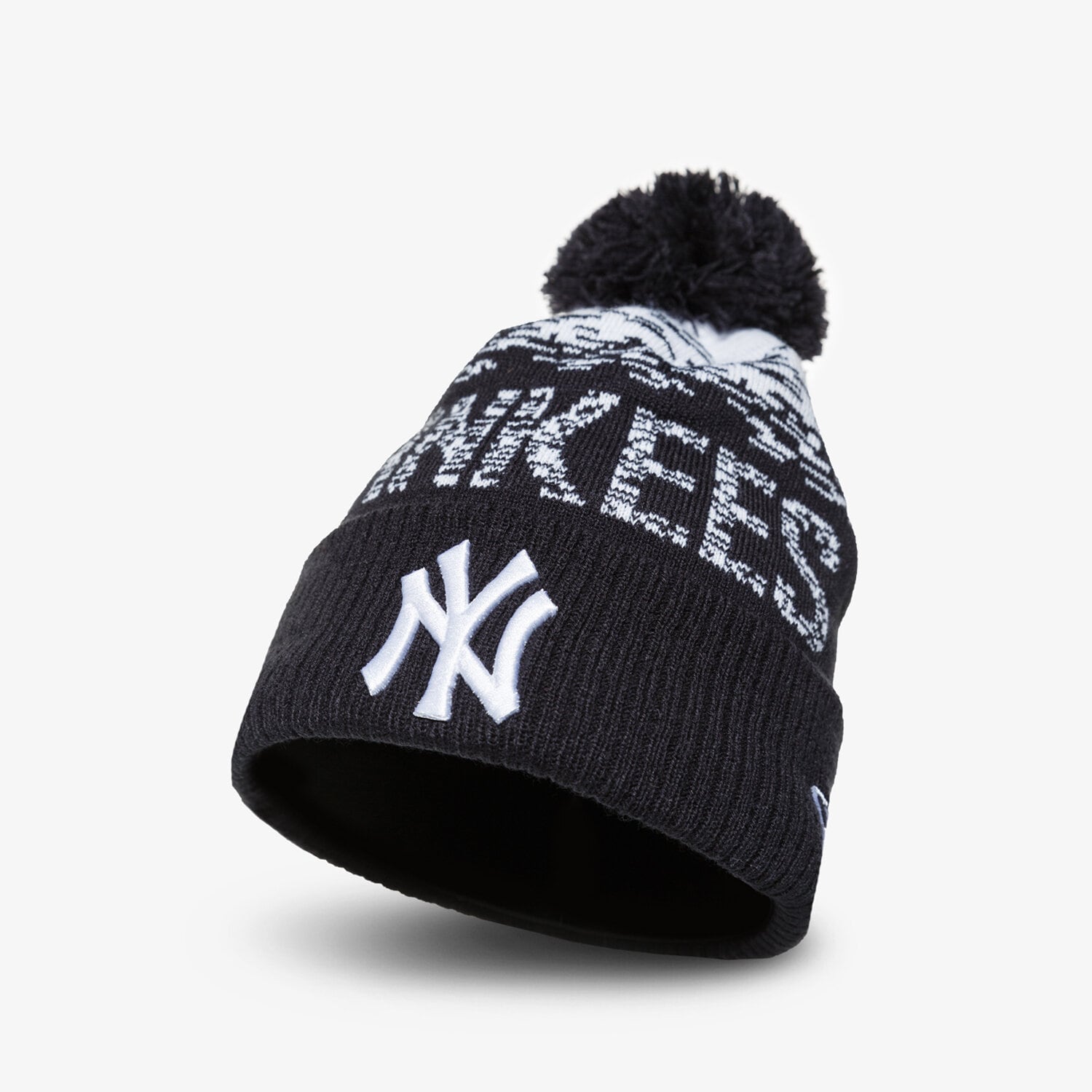 pánská čepice NEW ERA MLB SIDELINE NEW YORK YANKEES POM BEANIE NEW YORK YA 80536115 ČERNÁ