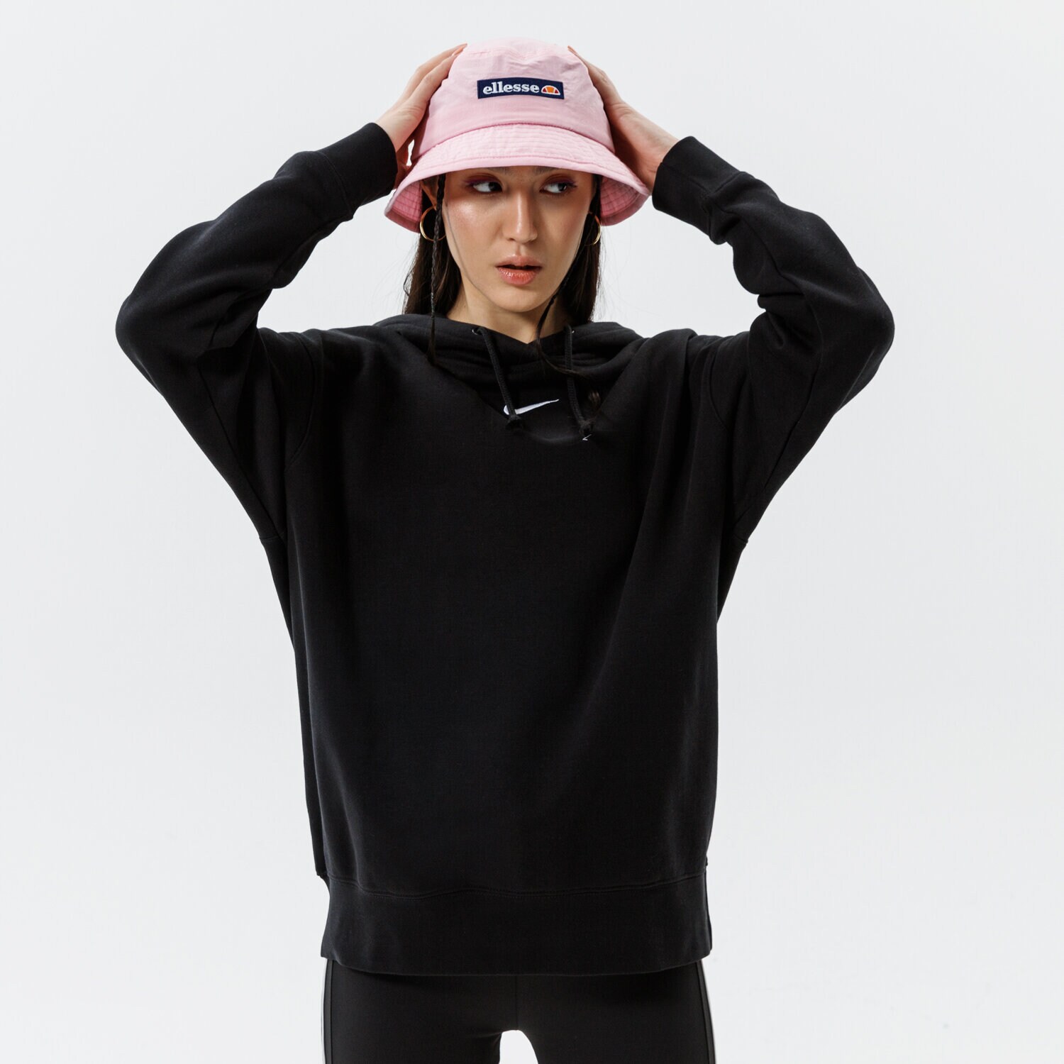 dámská mikina NIKE MIKINA S KAPUCÍ ESSENTIAL OVERSIZED HOODIE CLCTN DJ7668-010 ČERNÁ