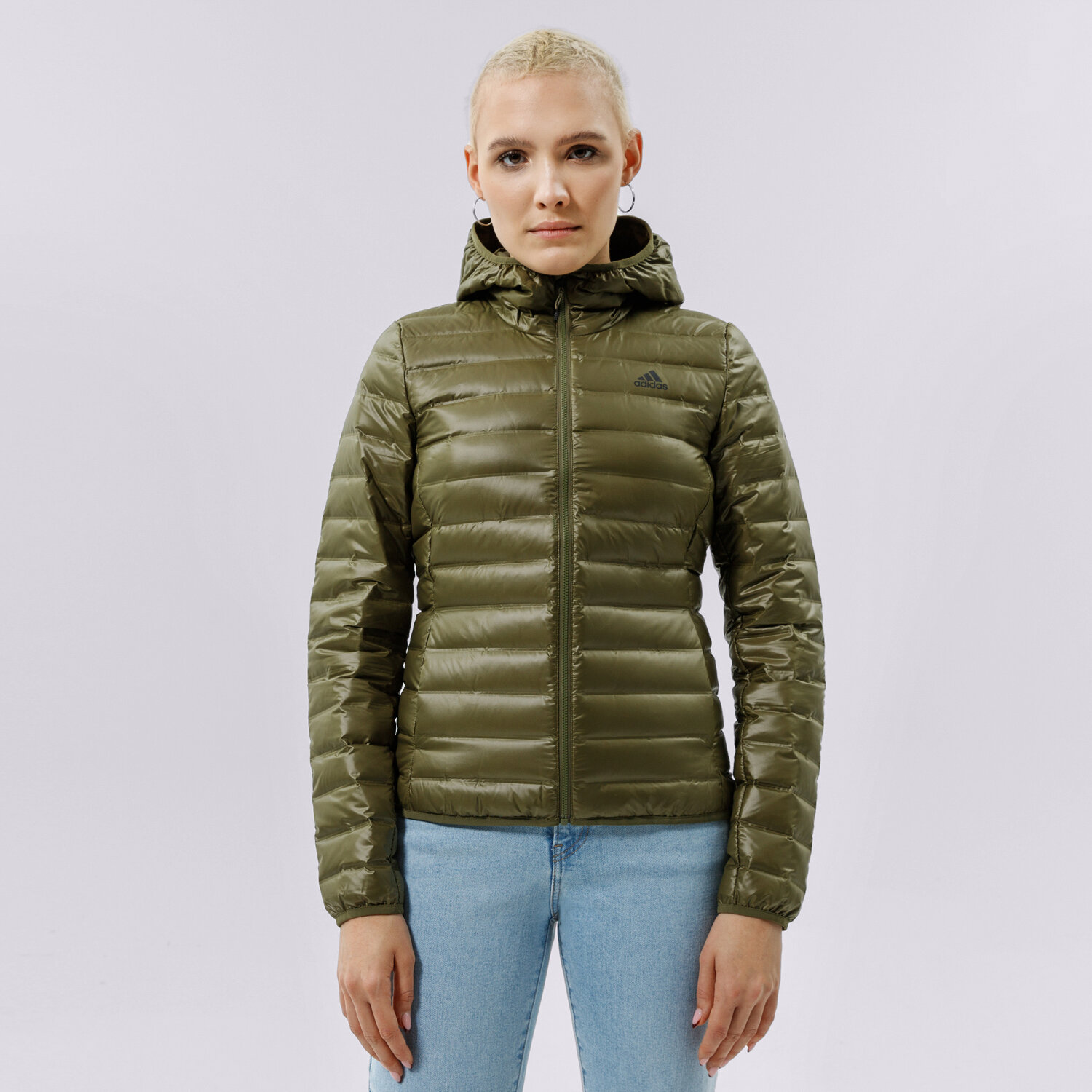 dámská zimní bunda ADIDAS BUNDA ZIMNÍ W VARILITE HO J GT9227 KHAKI
