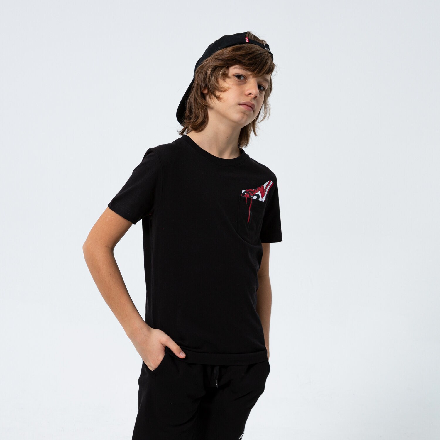 dětské tričko JORDAN TRIČKO AJ1 POCKET PLAY BOY 95B092023 ČERNÁ
