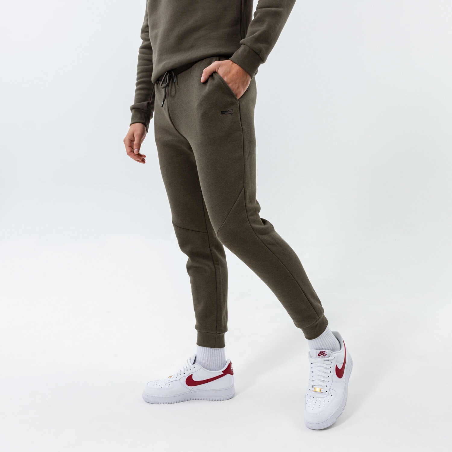 pánské kalhoty CONFRONT KALHOTY  ESSENTIAL PANTS KHAKI CF321SPM26001 KHAKI